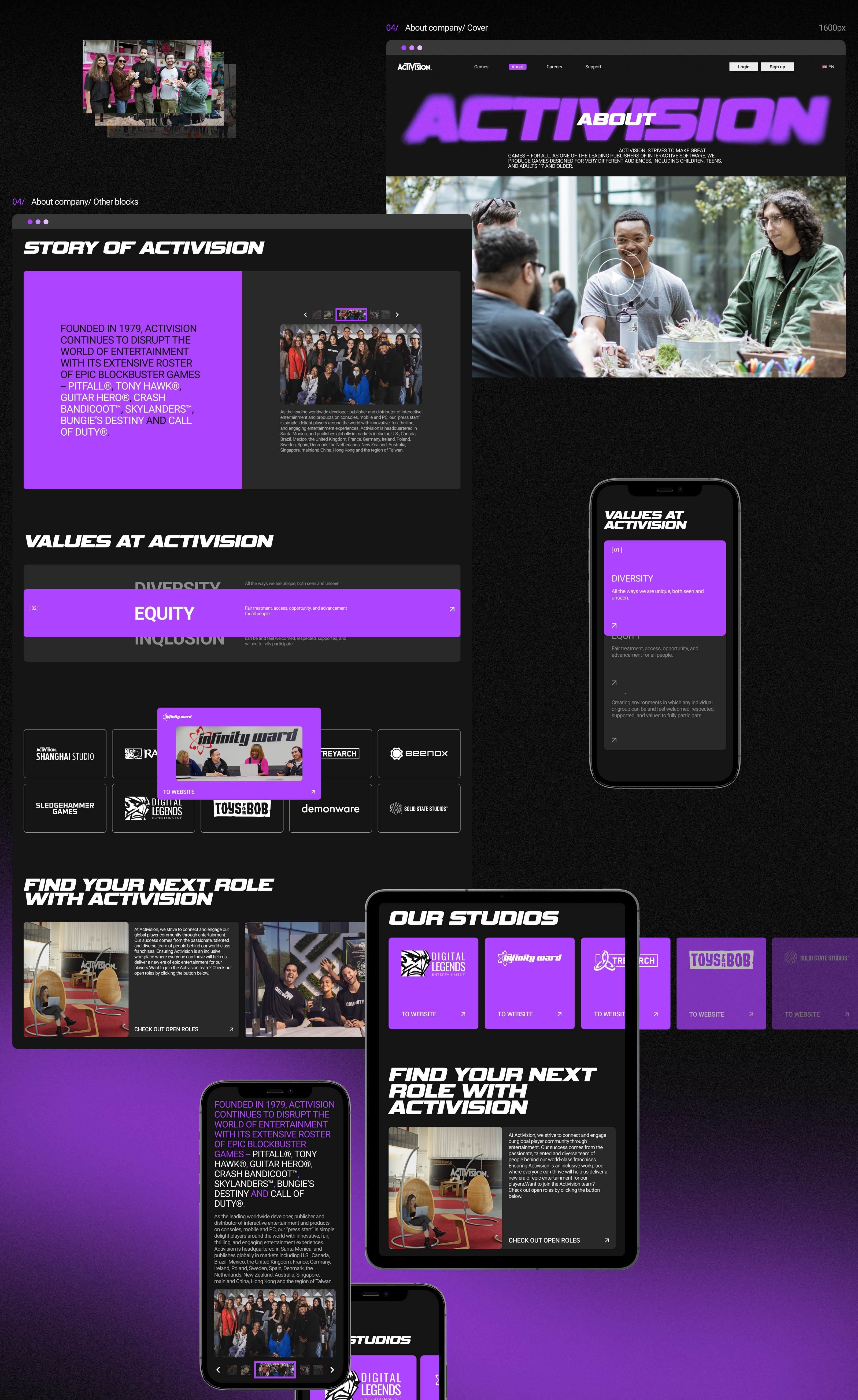 Activision Corporate Website Redesign — Изображение №7 — Интерфейсы, Графика на Dprofile