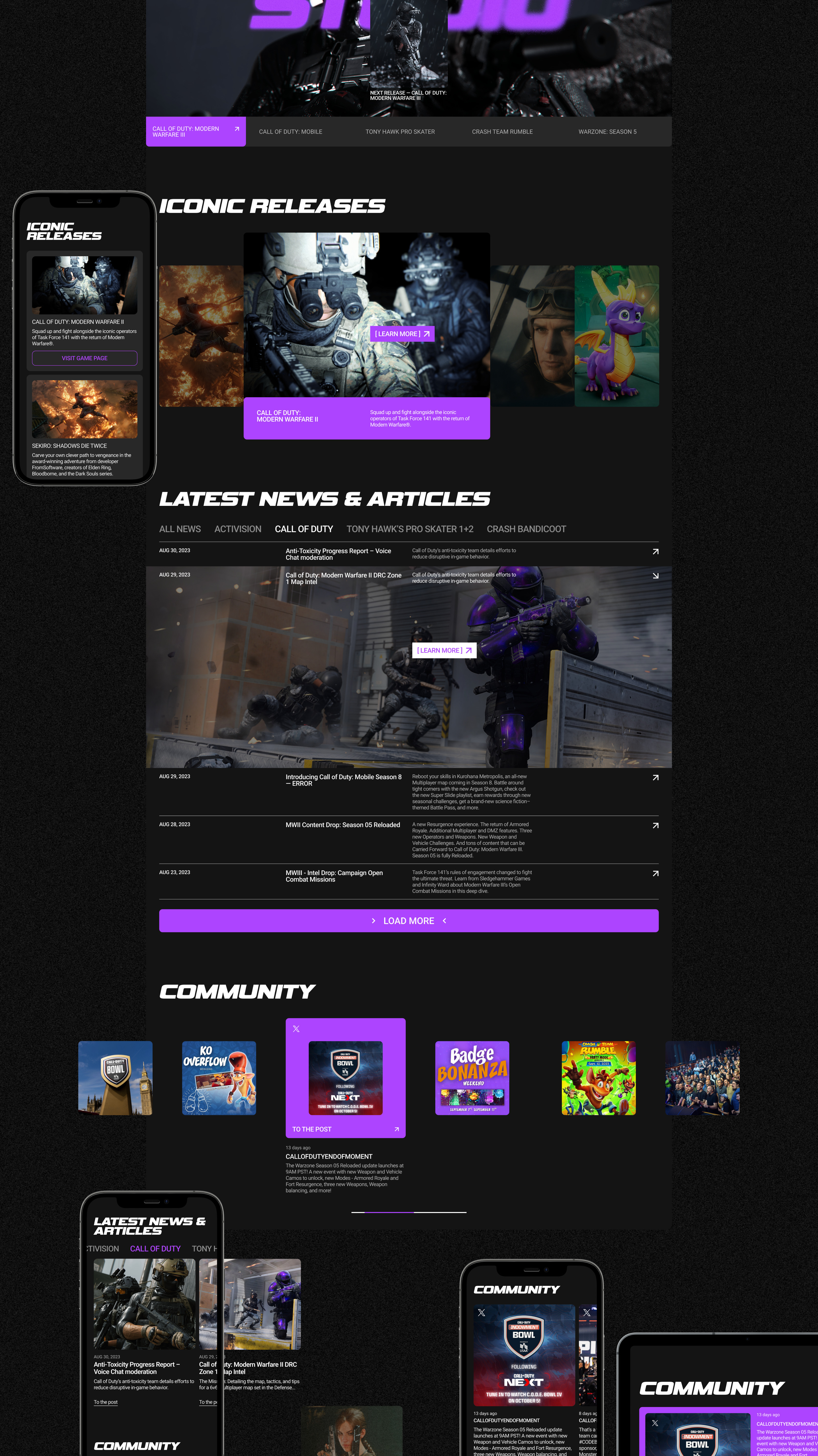 Activision Corporate Website Redesign — Изображение №2 — Интерфейсы, Графика на Dprofile