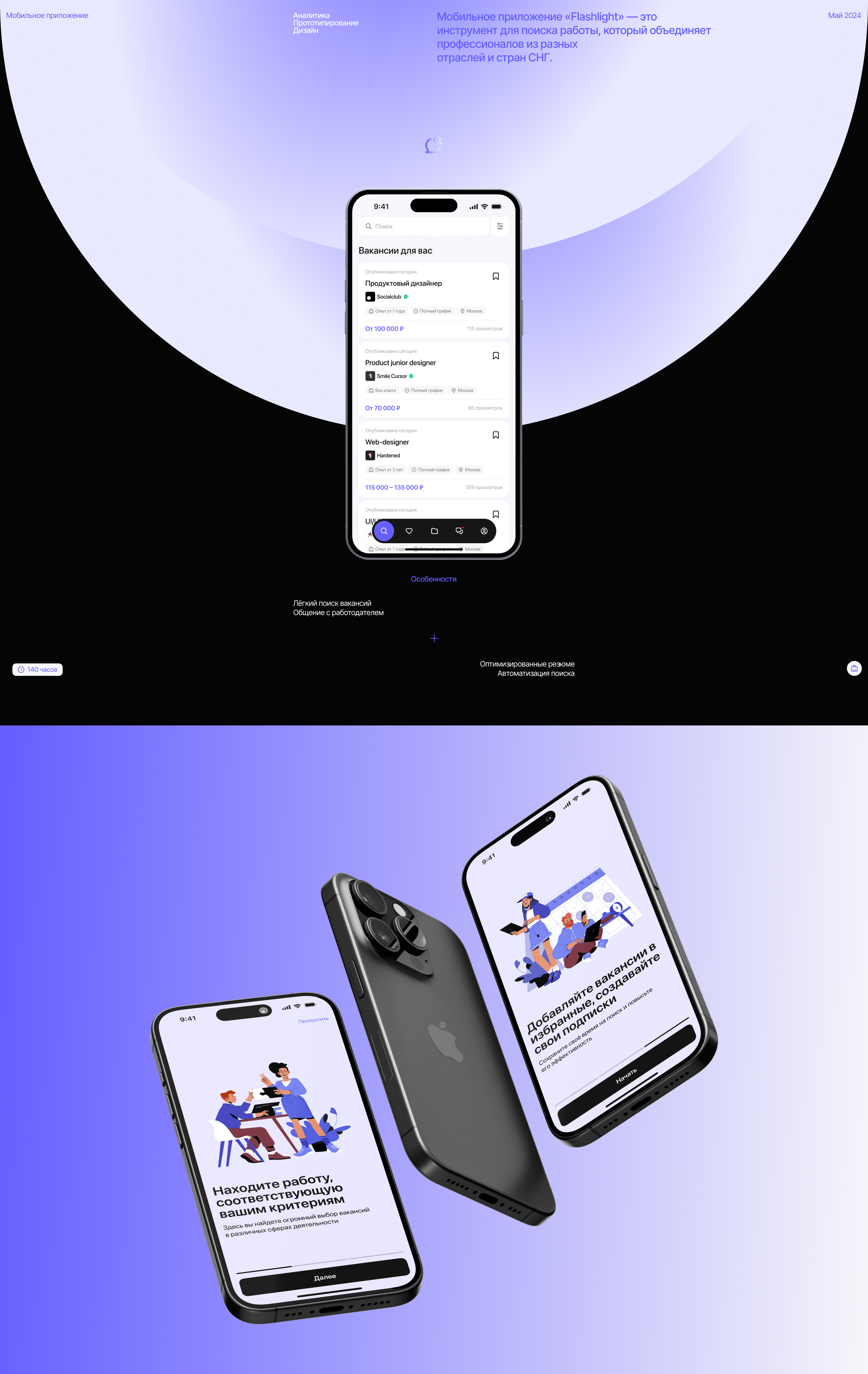 Flashlight • Сервис для поиска работы — Изображение №1 — Интерфейсы на Dprofile