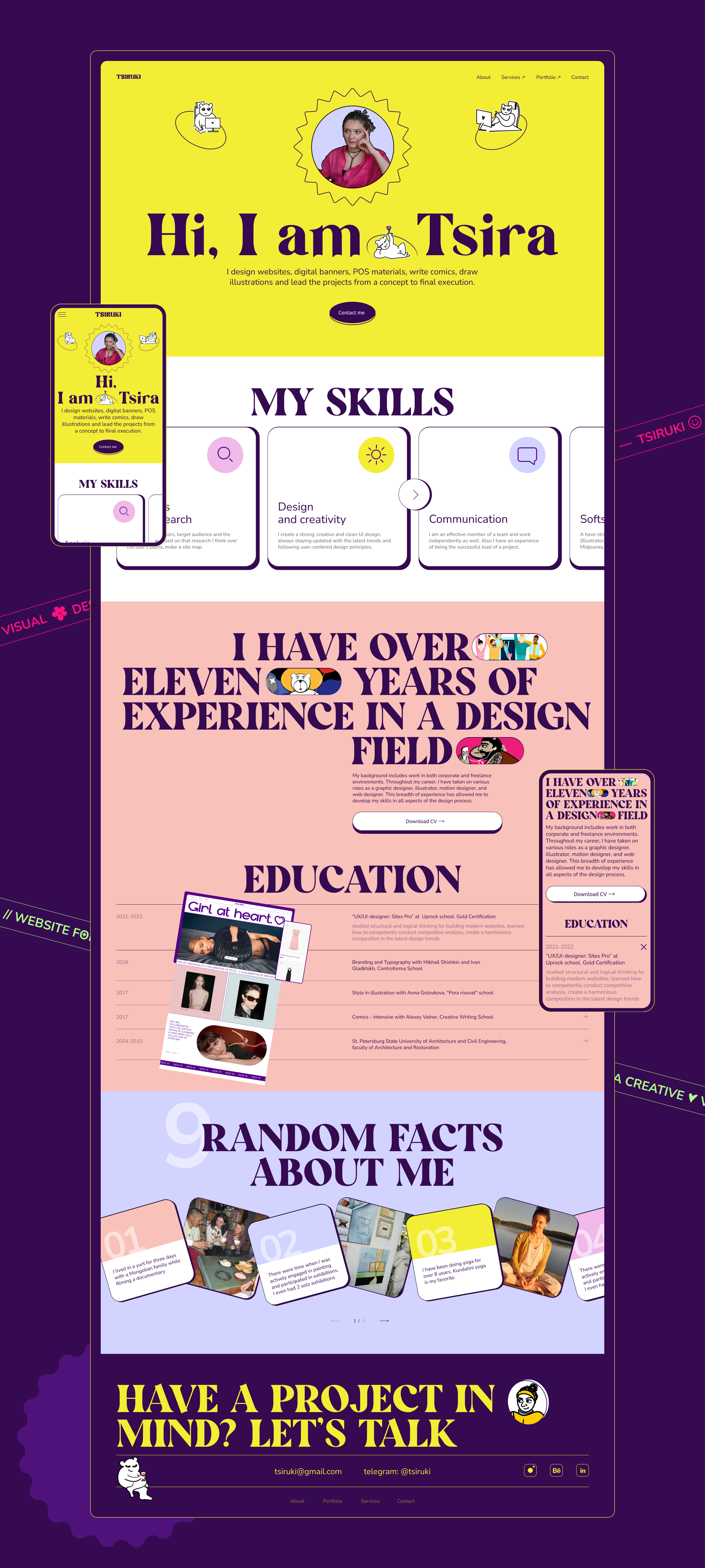 Personal Portfolio | Visual Designer — Изображение №5 — Интерфейсы, Иллюстрация на Dprofile