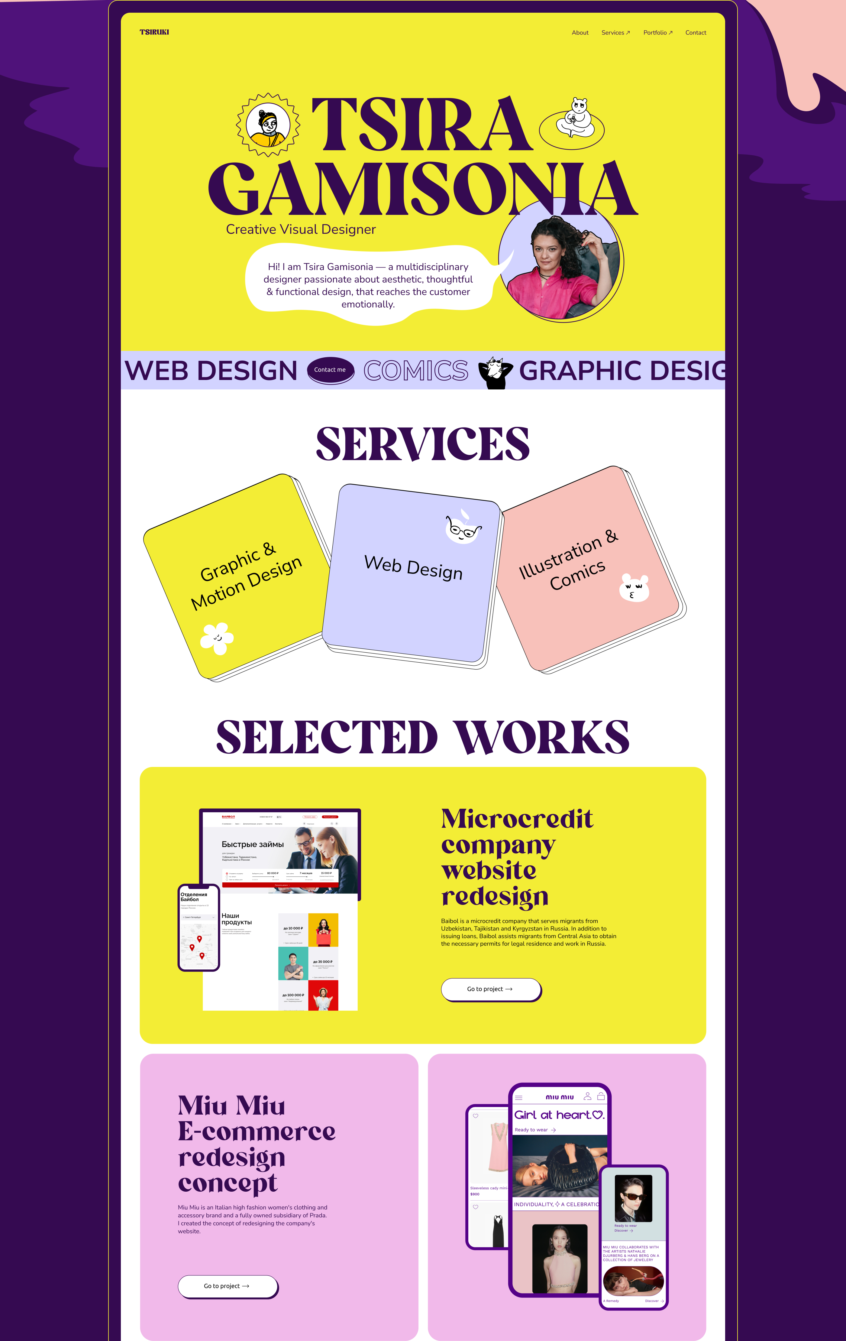 Personal Portfolio | Visual Designer — Изображение №2 — Интерфейсы, Иллюстрация на Dprofile