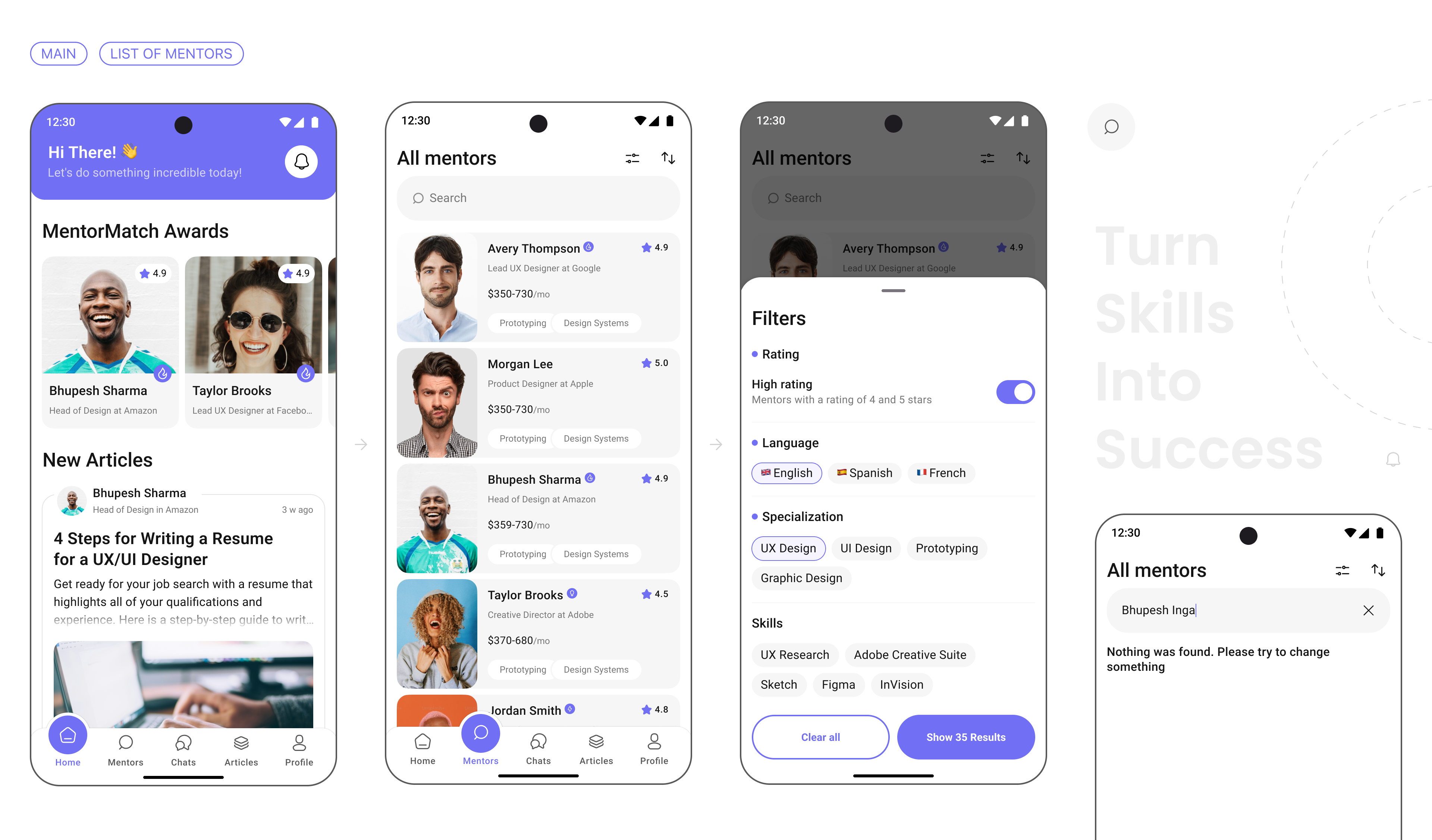 A Mentoring App Concept | Android — Изображение №9 — Интерфейсы на Dprofile