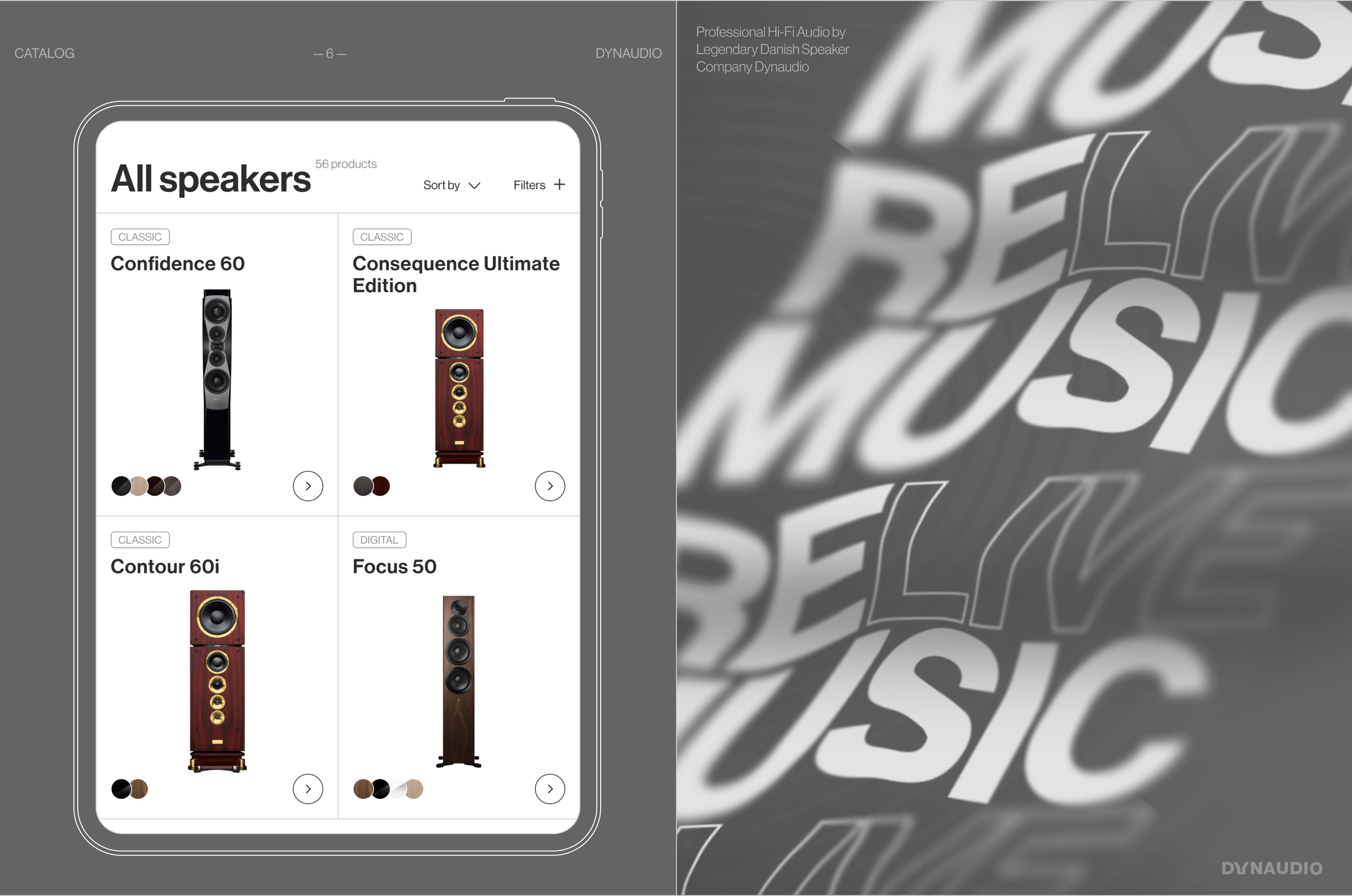 Dynaudio. Website redesign concept — Изображение №6 — Интерфейсы на Dprofile