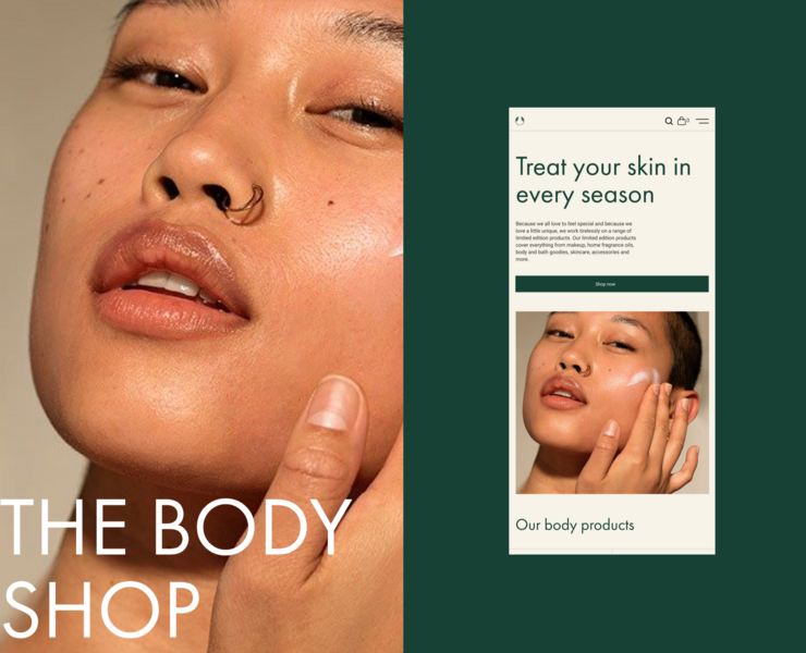 The Body Shop| E-commerce redesign на Dprofile