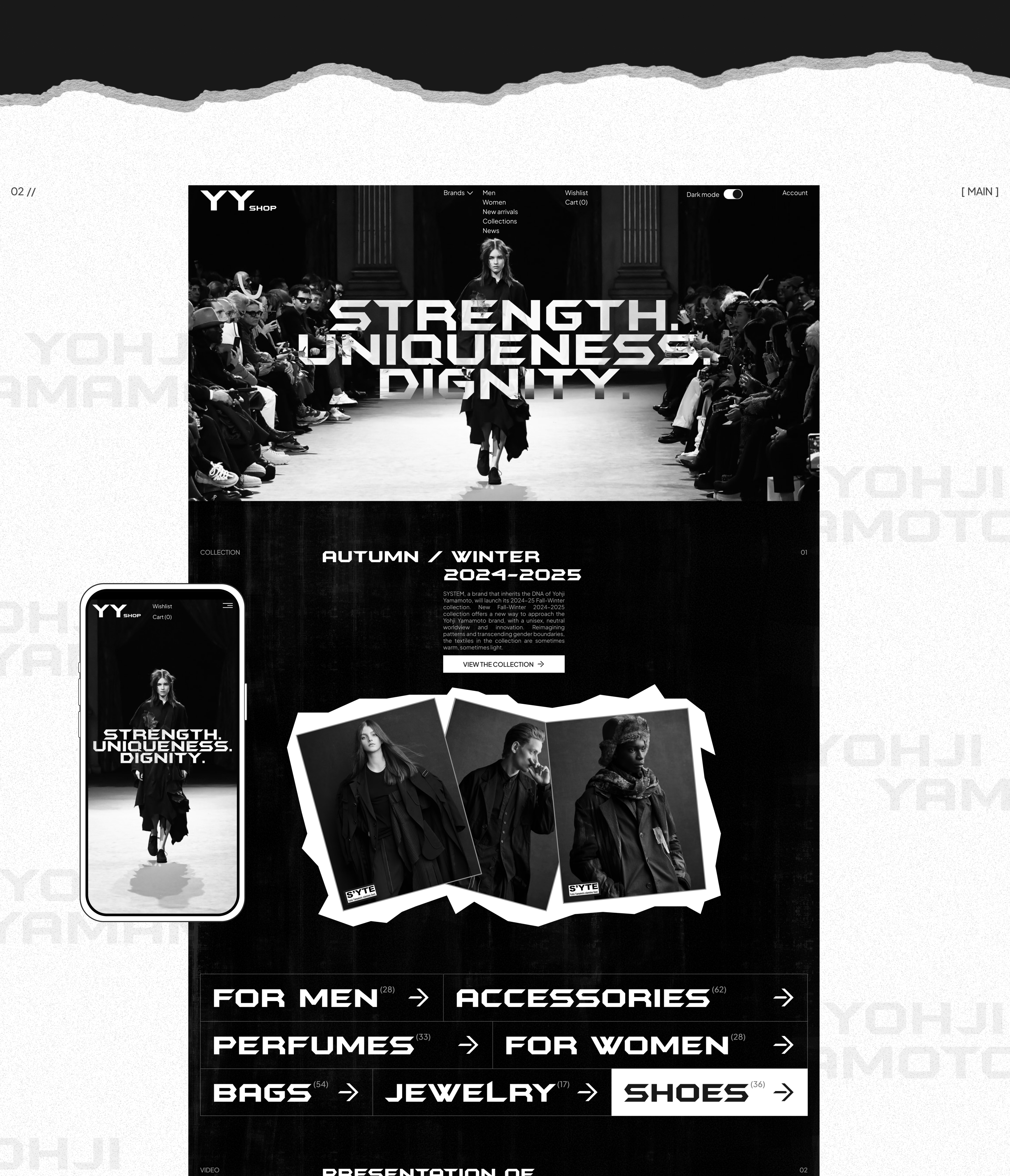 Yohji Yamamoto Shop | E-commerce — Изображение №2 — Интерфейсы на Dprofile