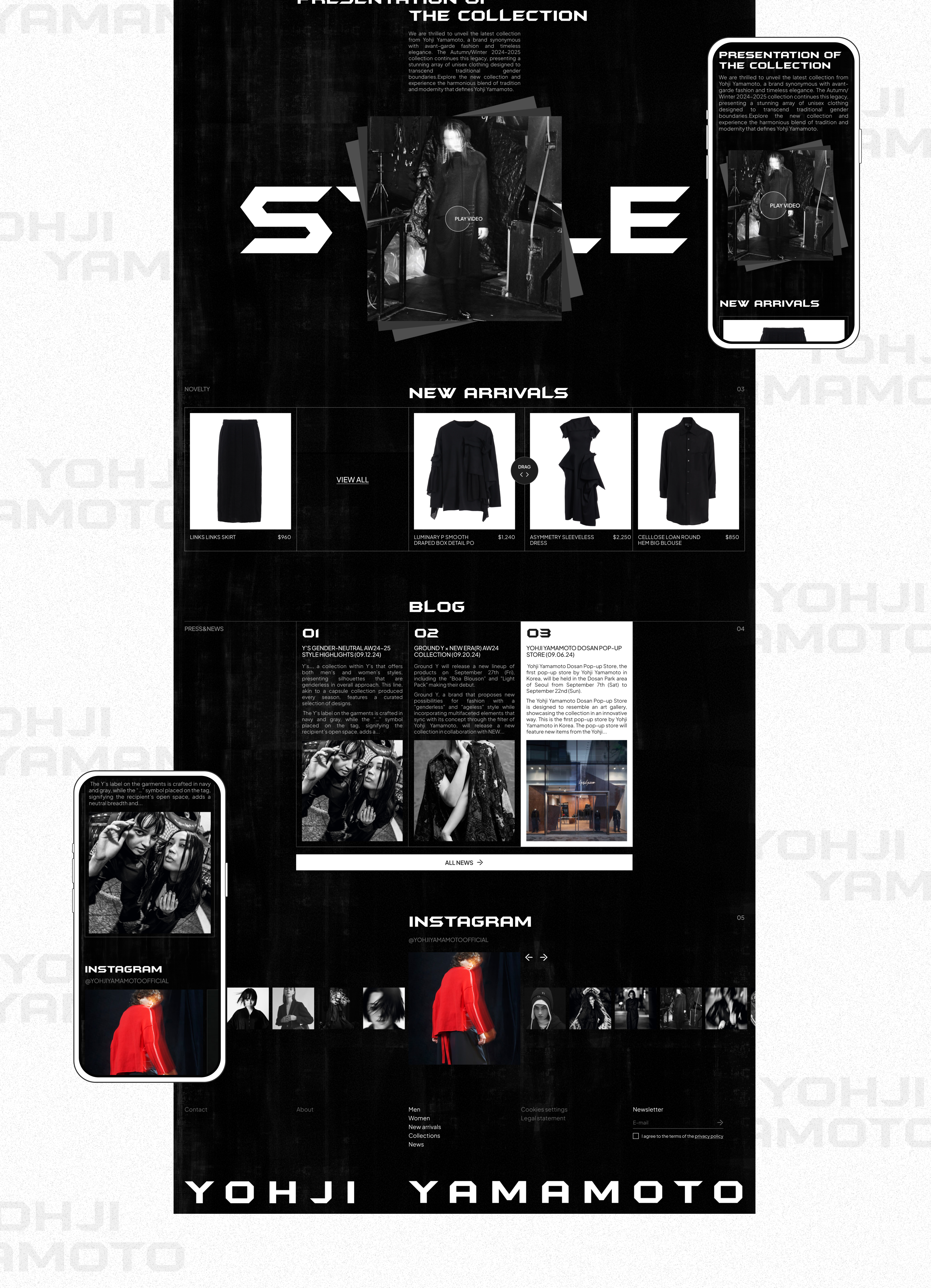 Yohji Yamamoto Shop | E-commerce — Изображение №3 — Интерфейсы на Dprofile