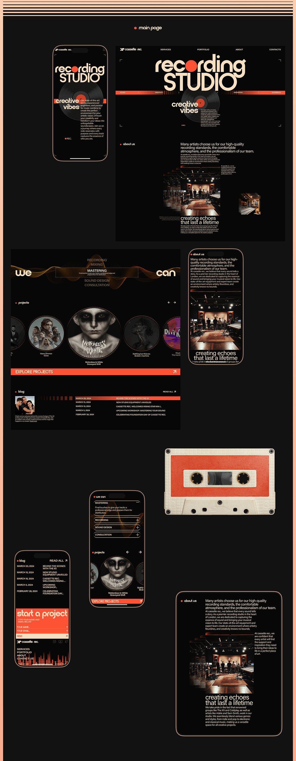 cassette rec. | corporate design concept — Изображение №2 — Интерфейсы на Dprofile