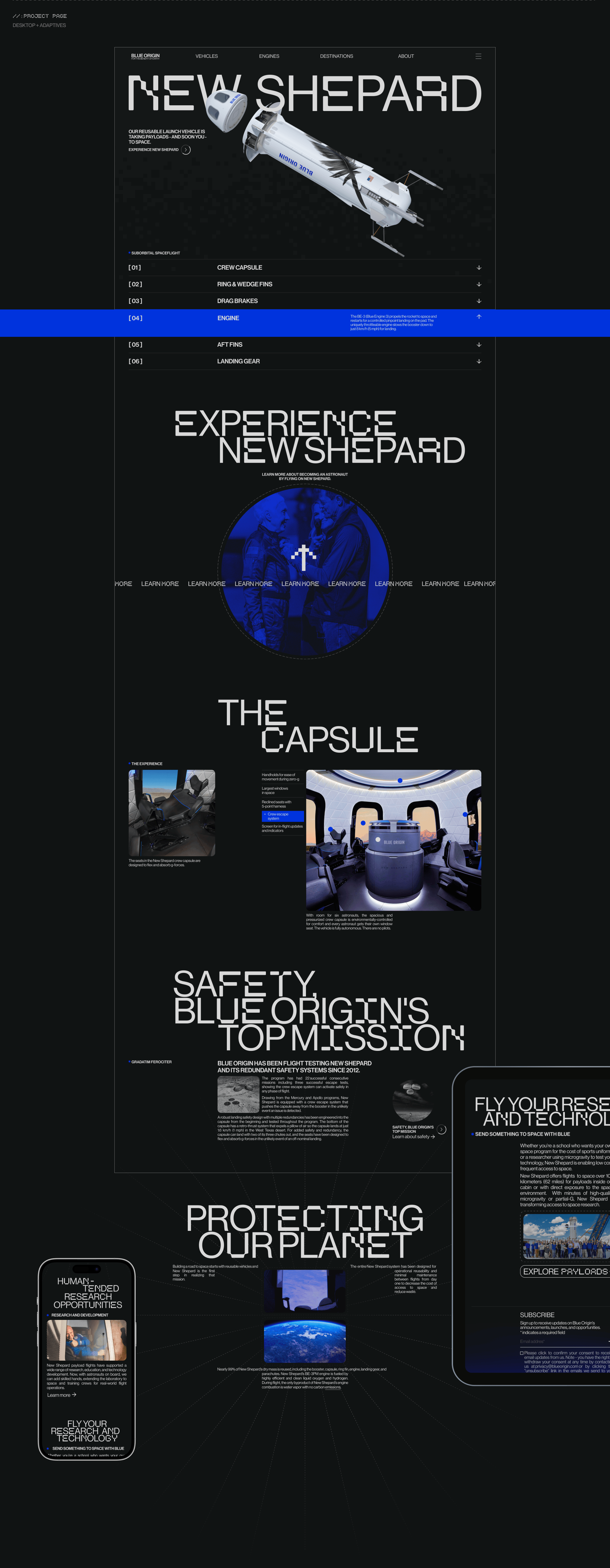 BLUE ORIGIN | Corporate Redesign concept — Изображение №7 — Интерфейсы на Dprofile