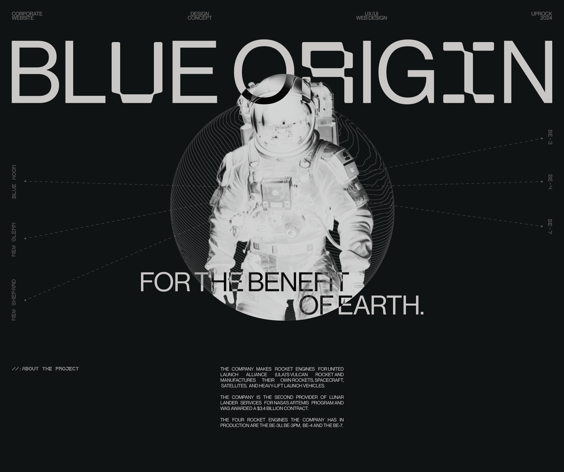 BLUE ORIGIN | Corporate Redesign concept — Изображение №1 — Интерфейсы на Dprofile