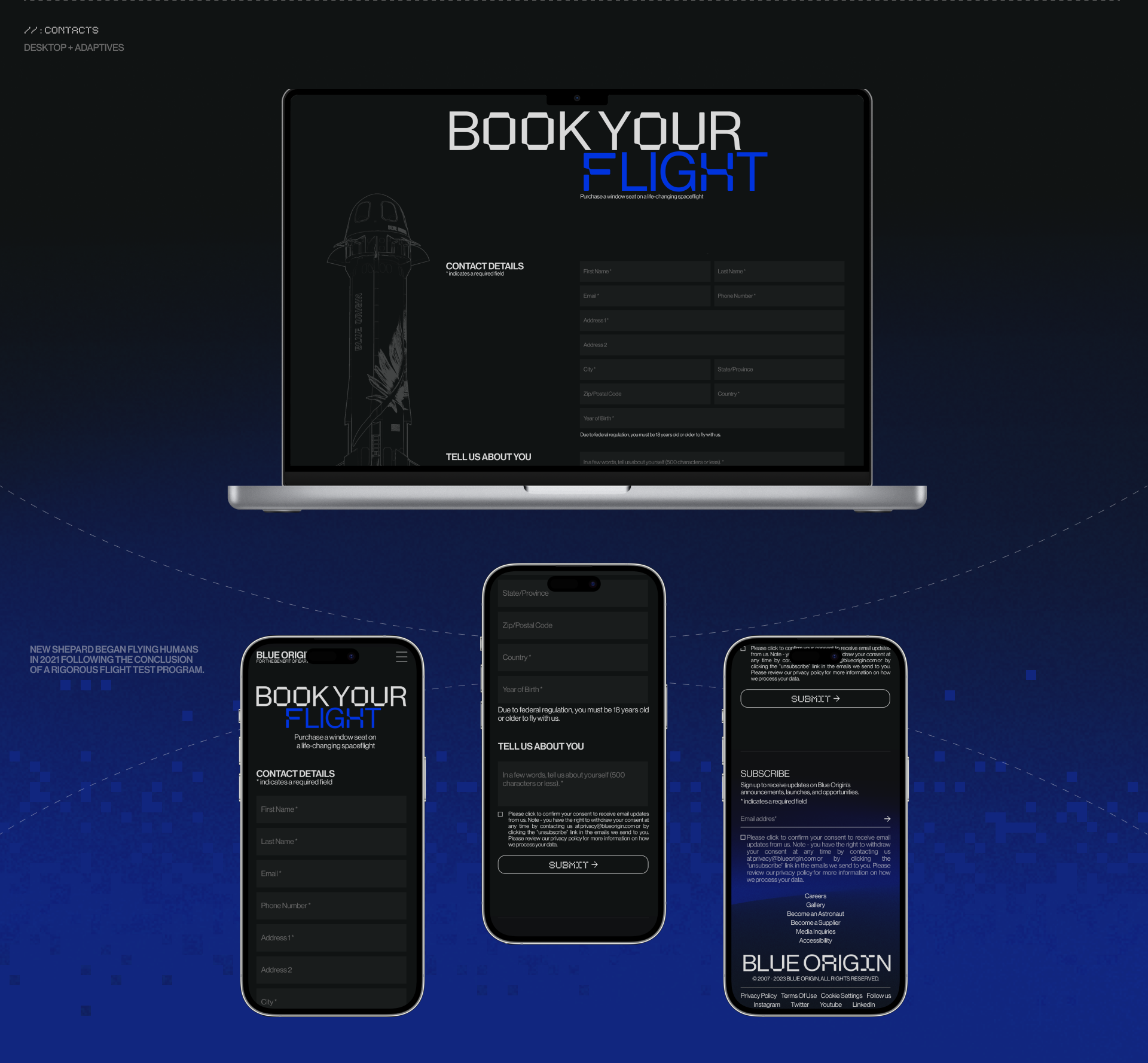 BLUE ORIGIN | Corporate Redesign concept — Изображение №13 — Интерфейсы на Dprofile