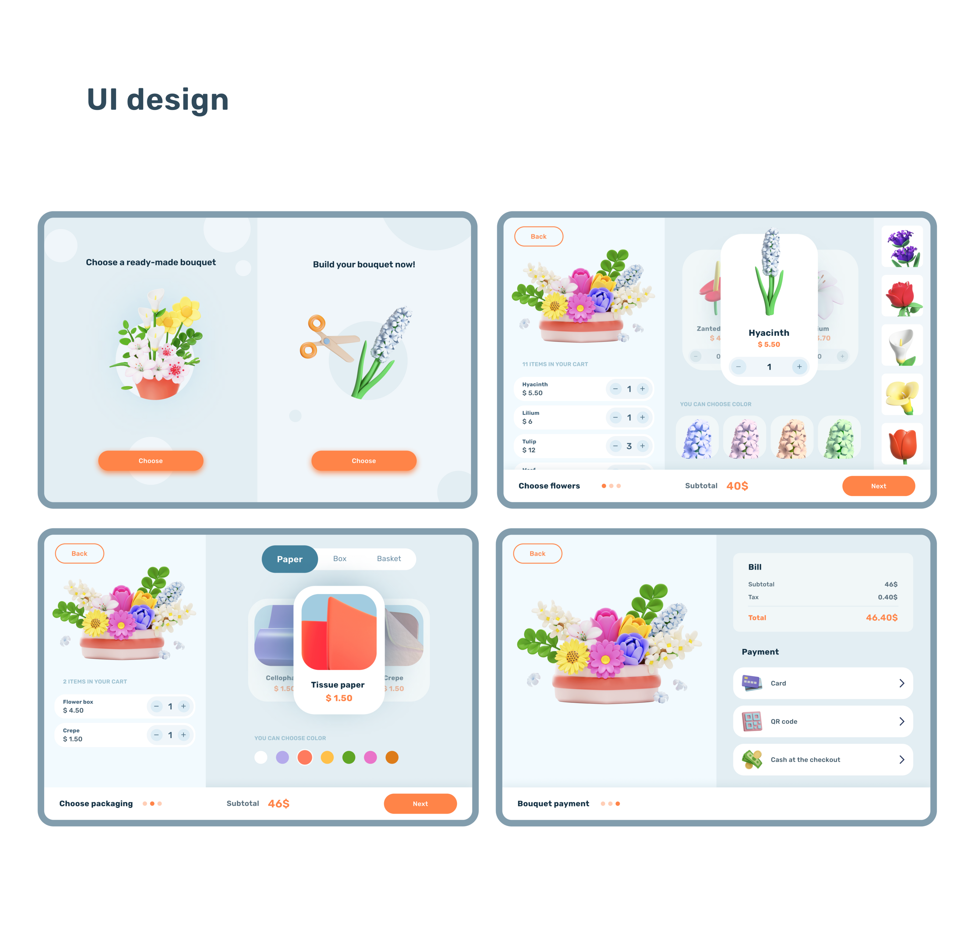 Flower shop terminal — Изображение №5 — Интерфейсы на Dprofile