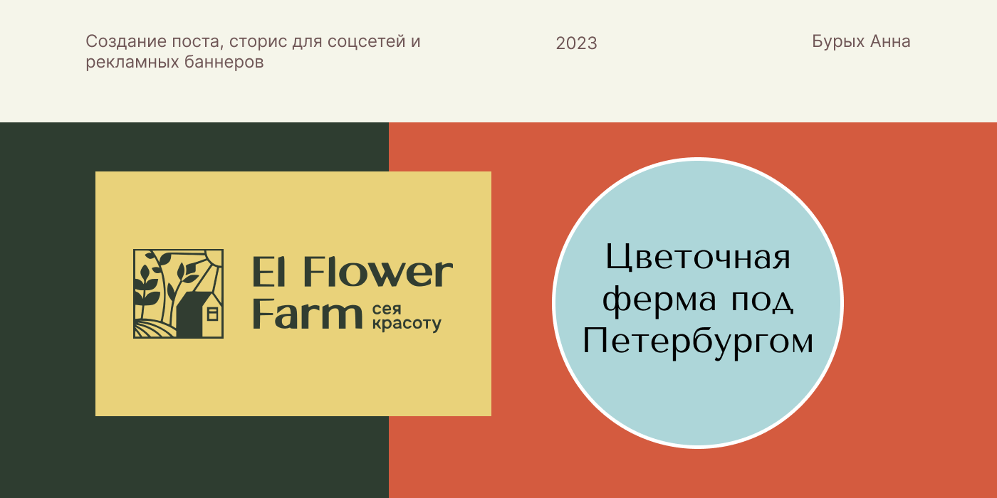 Ведение соцсети, рекламный баннер для цветочной фермы — Изображение №1 — Брендинг, Маркетинг на Dprofile