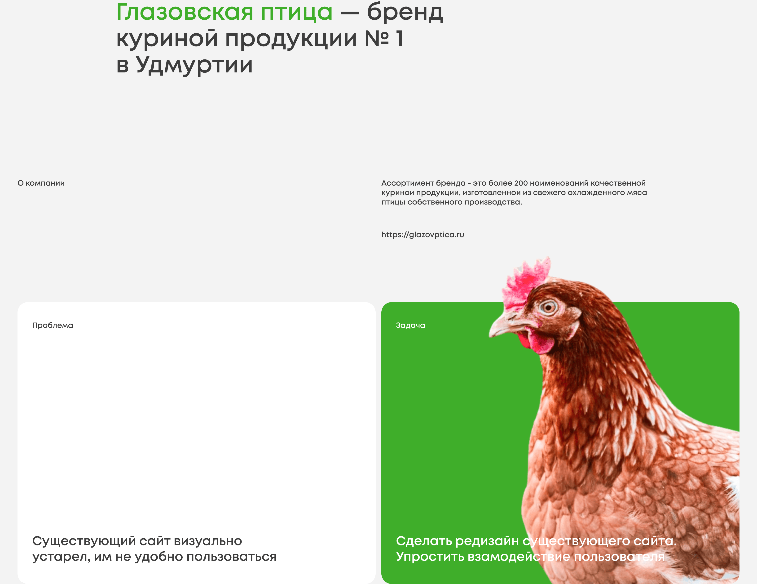 Глазовская птица | Редизайн сайта — Изображение №2 — Интерфейсы на Dprofile