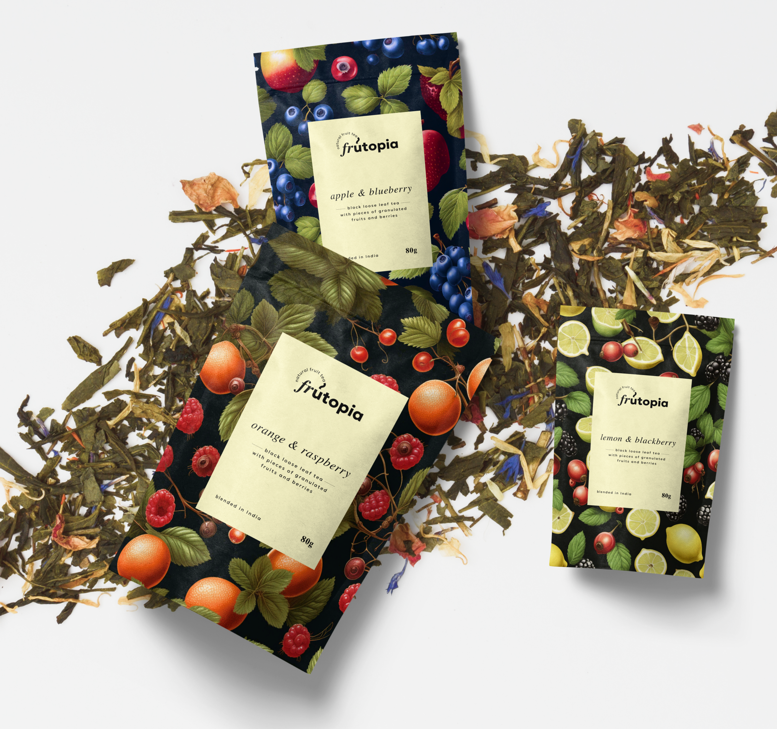 Logo and packaging for natural fruit tea Frutopia — Изображение №4 — Брендинг, Иллюстрация на Dprofile