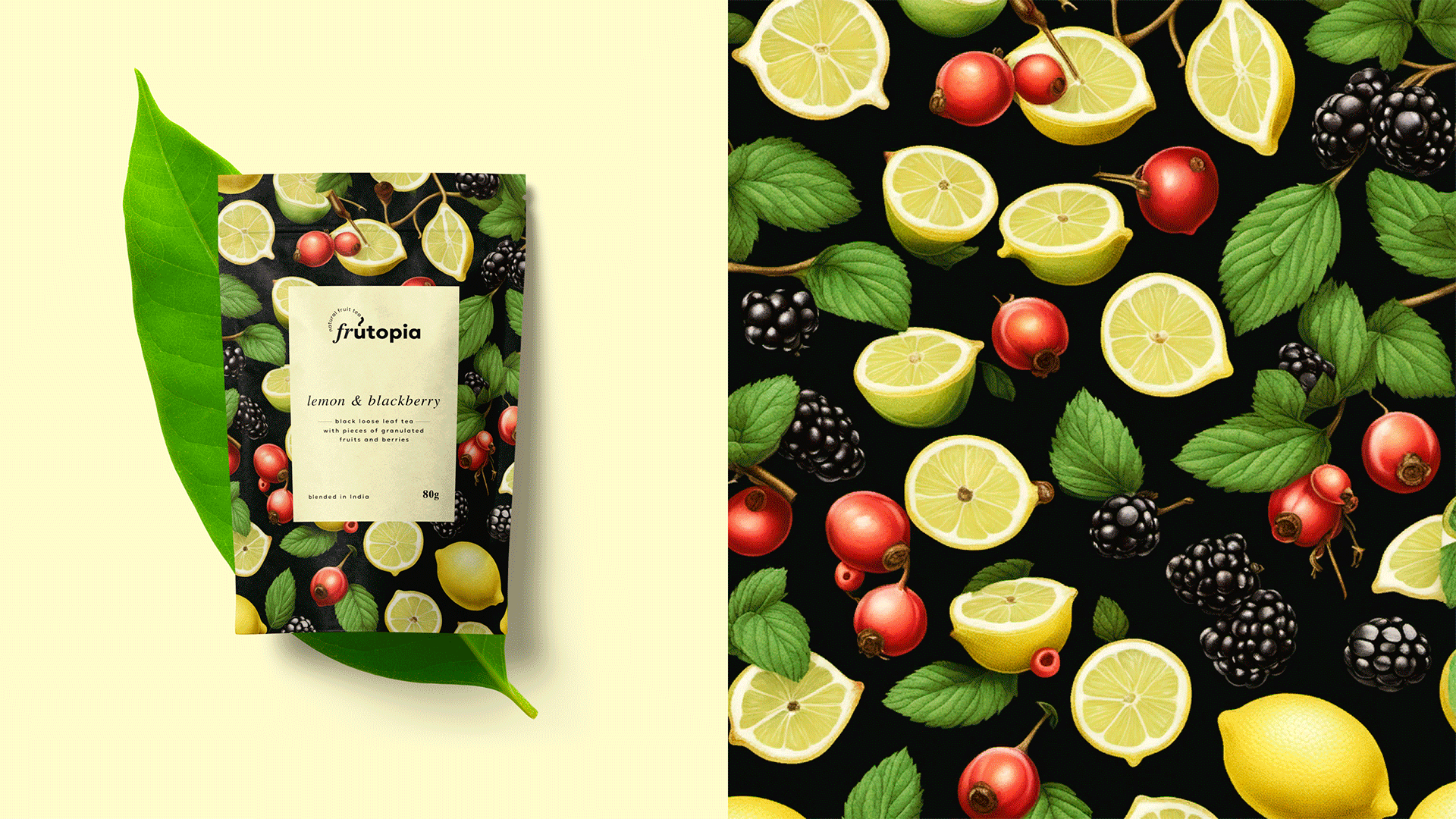Logo and packaging for natural fruit tea Frutopia — Изображение №3 — Брендинг, Иллюстрация на Dprofile