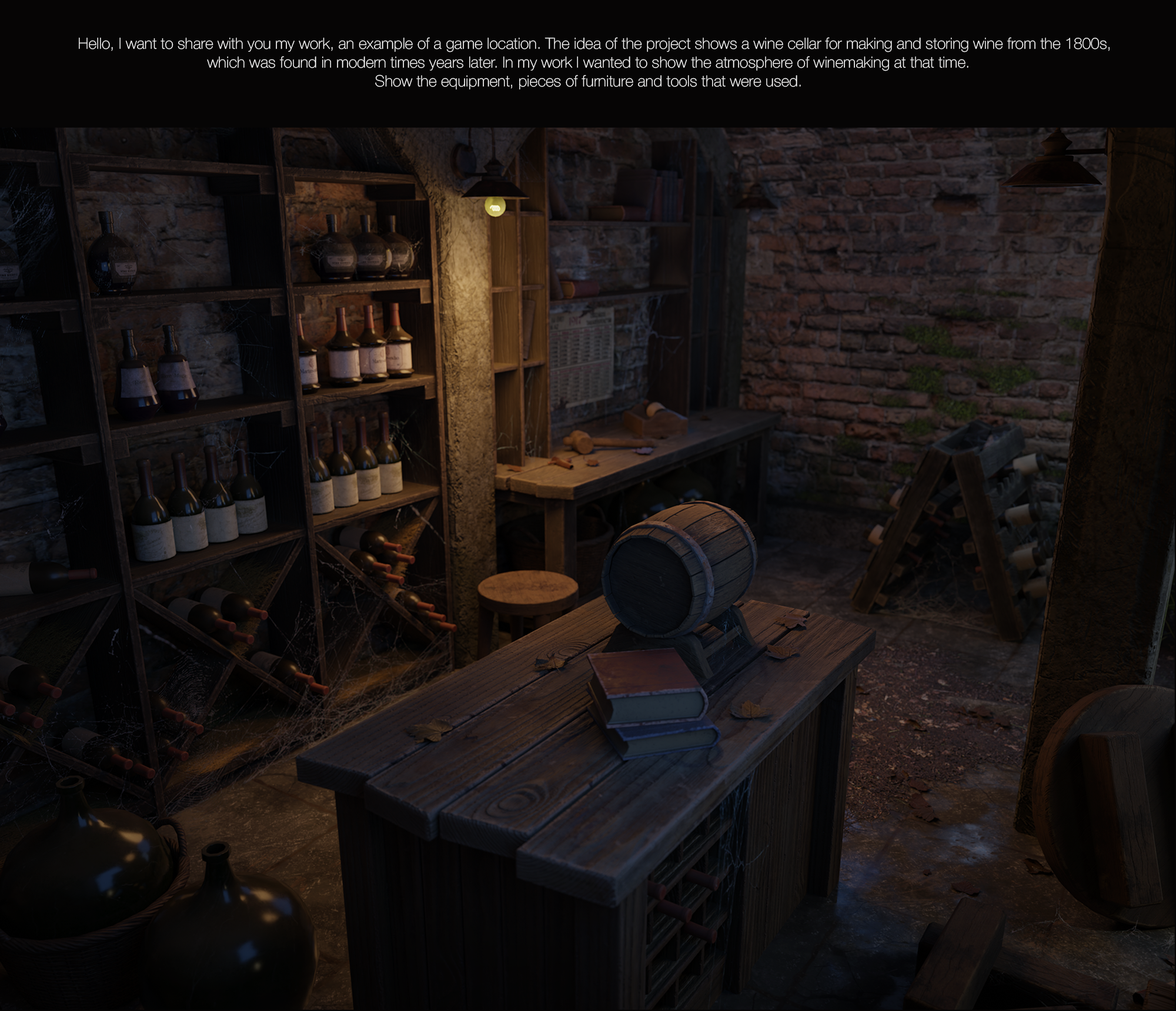 Game 3D location "Old Wine Cellar" — Изображение №2 — Графика, 3D на Dprofile