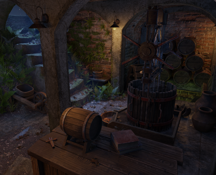 Game 3D location "Old Wine Cellar" — Графика, 3D на Dprofile