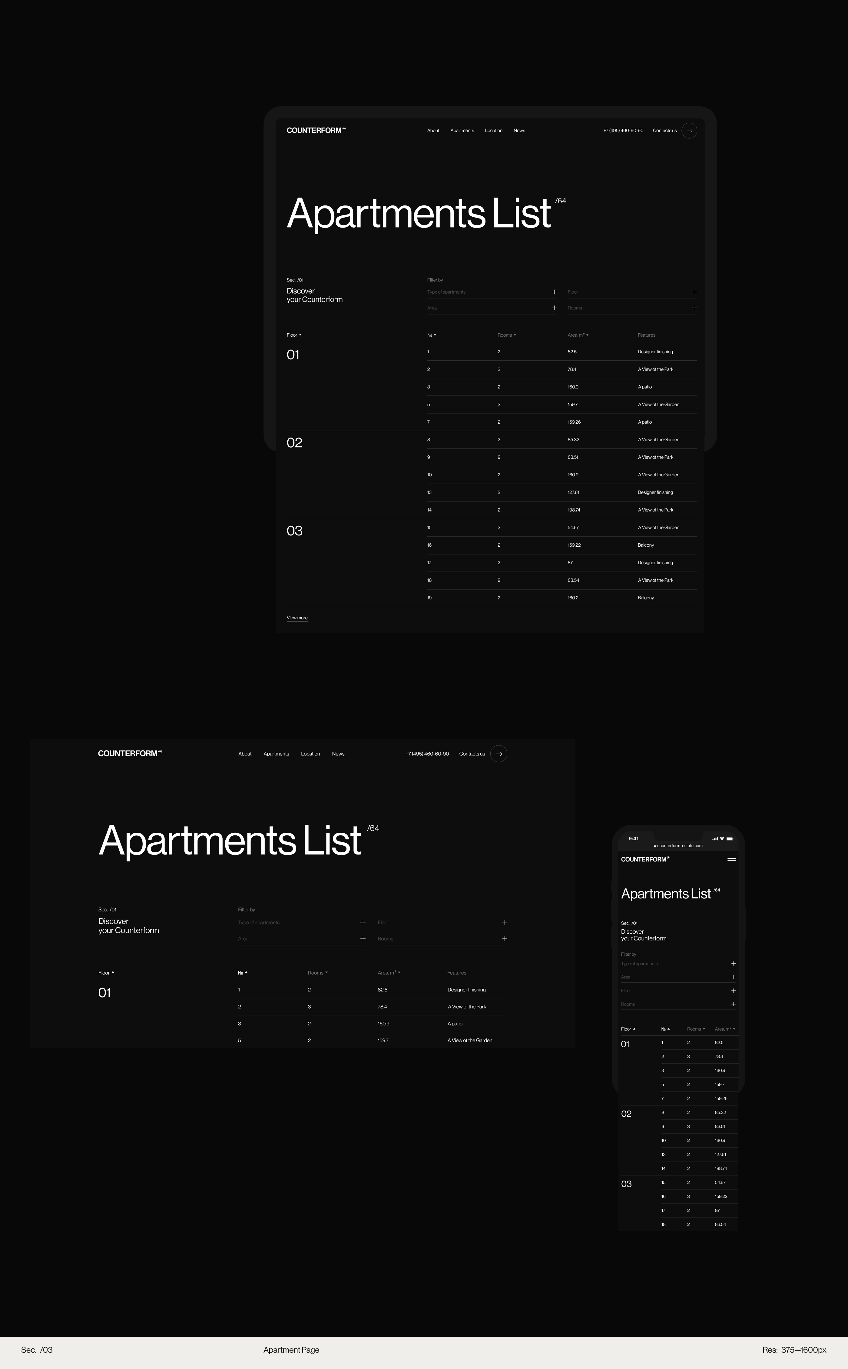 COUNTERFORM® — Premium Estate — Изображение №7 — Интерфейсы на Dprofile