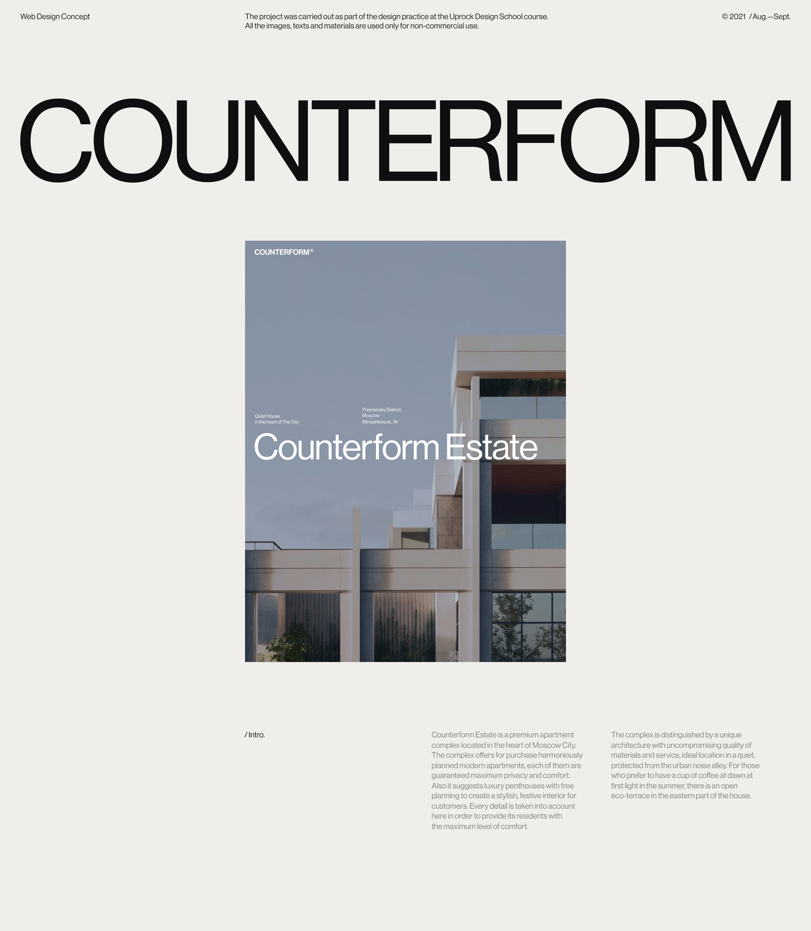 COUNTERFORM® — Premium Estate — Изображение №1 — Интерфейсы на Dprofile