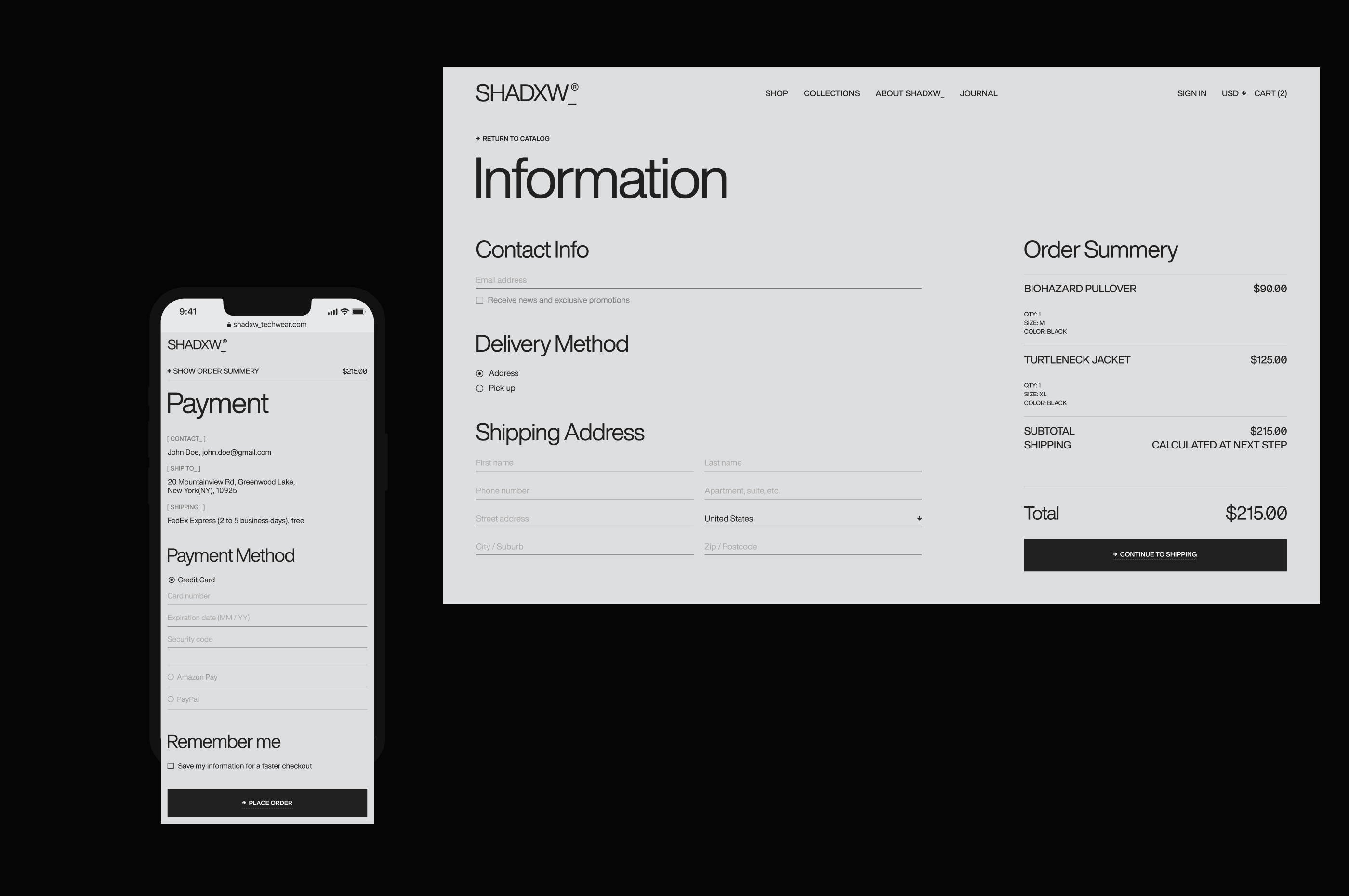 SHADXW® — Изображение №13 — Интерфейсы на Dprofile
