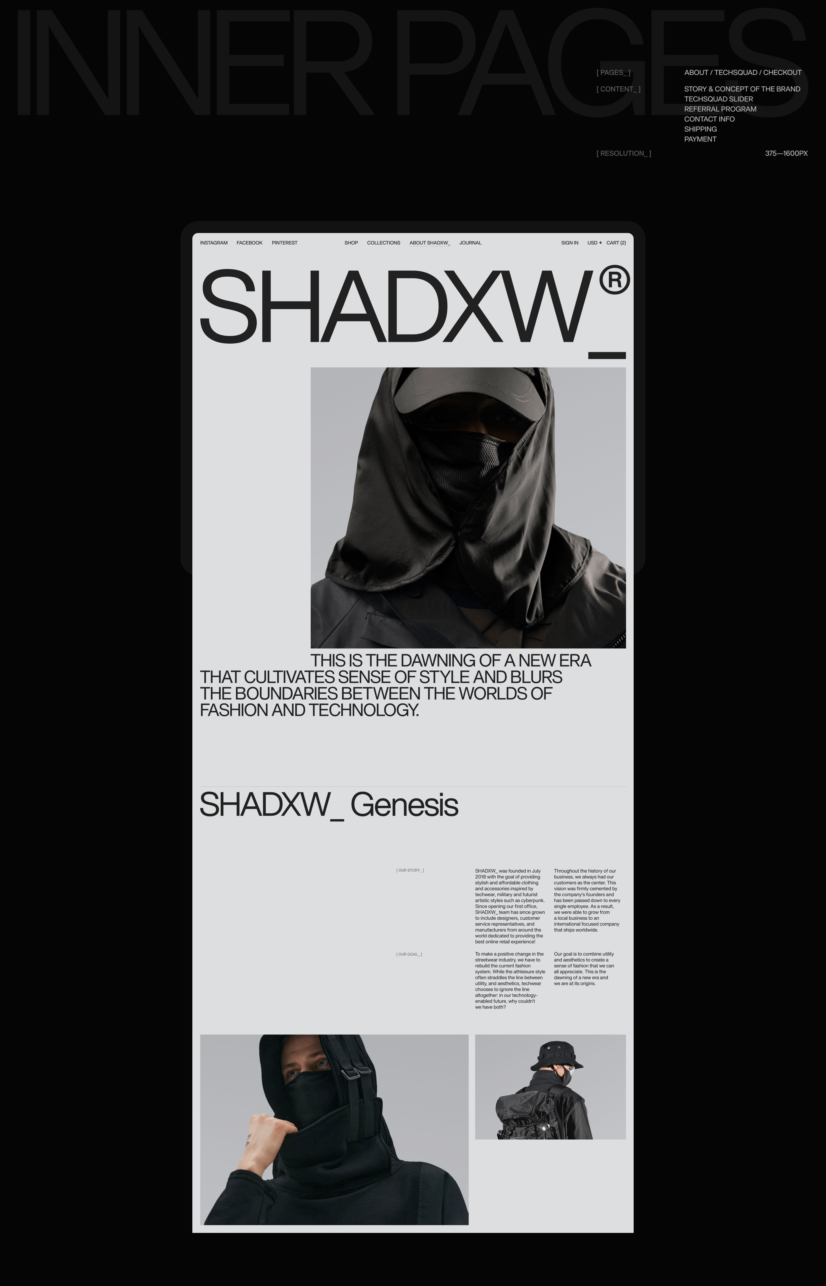 SHADXW® — Изображение №11 — Интерфейсы на Dprofile