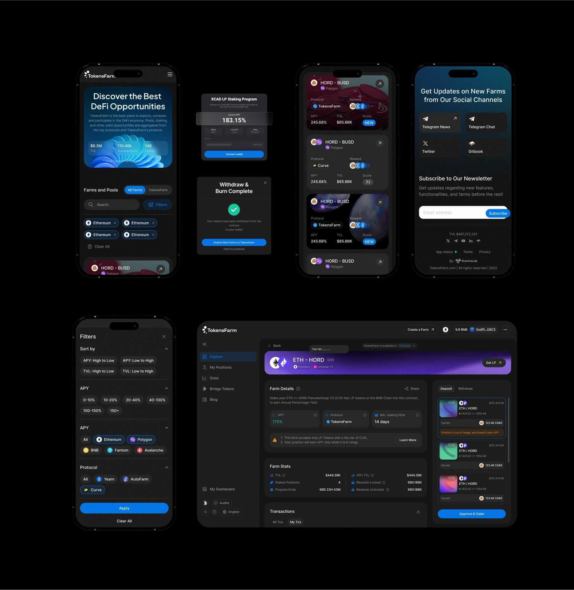 TokensFarm - Stacking platform — Изображение №9 — Интерфейсы, Брендинг на Dprofile