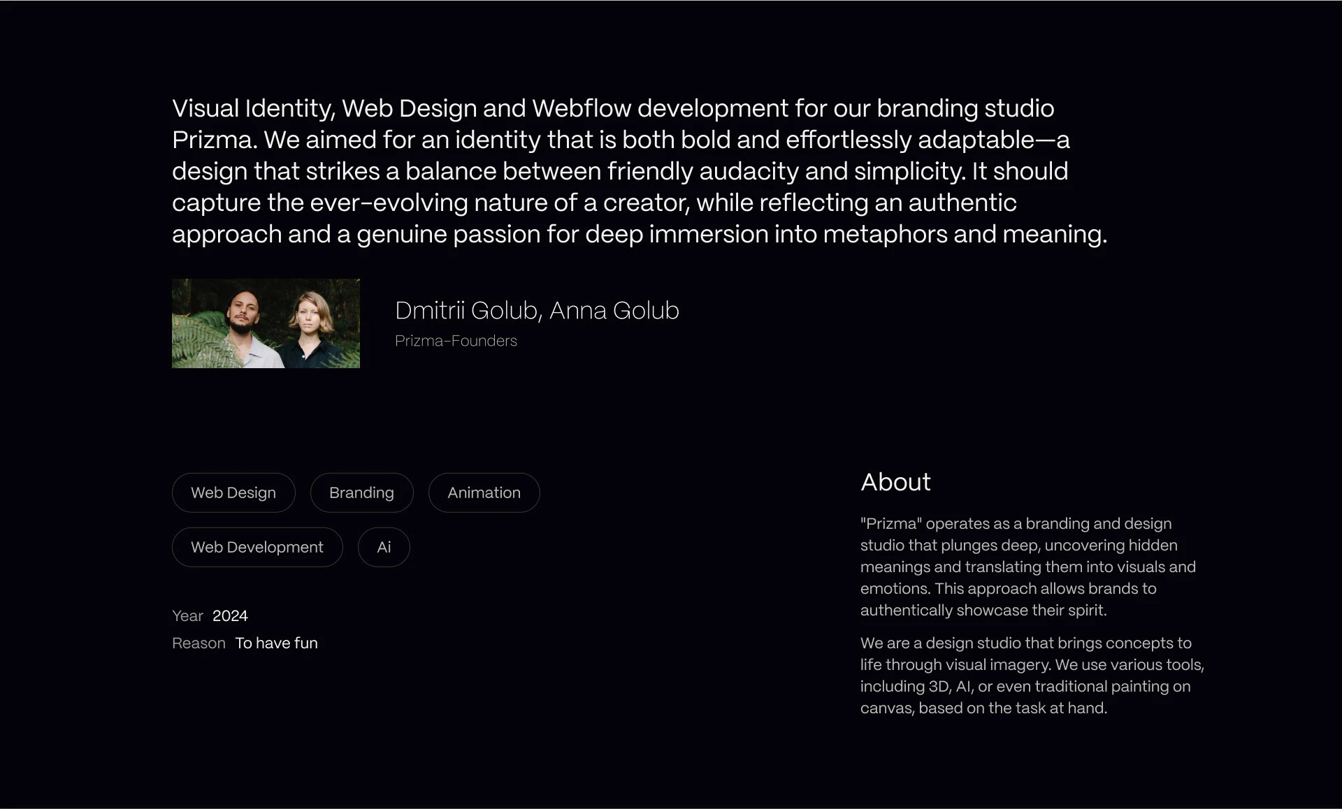 Prizma Studio - Brand Identity | Web Design | Development — Изображение №1 — Интерфейсы, Брендинг на Dprofile