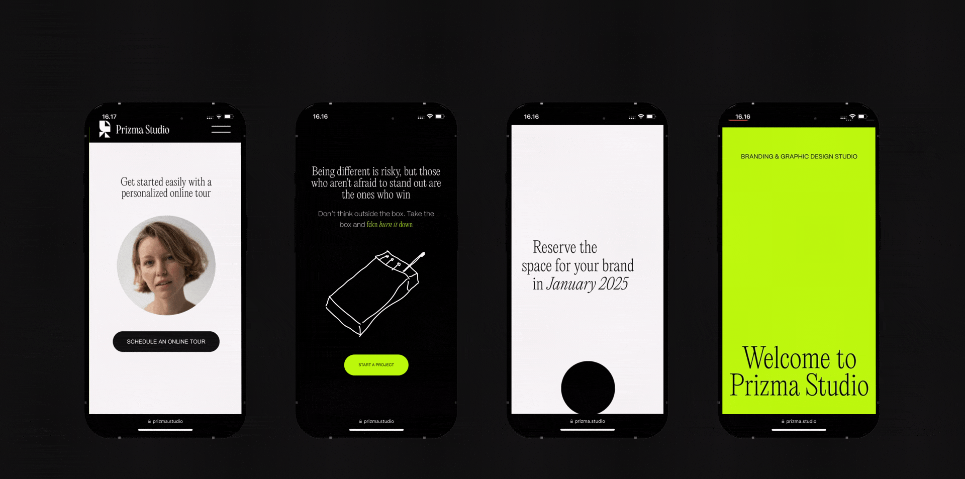 Prizma Studio - Brand Identity | Web Design | Development — Изображение №4 — Интерфейсы, Брендинг на Dprofile