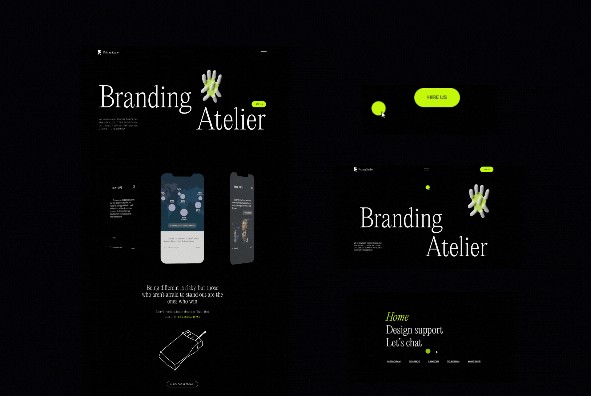 Prizma Studio - Brand Identity | Web Design | Development — Изображение №6 — Интерфейсы, Брендинг на Dprofile