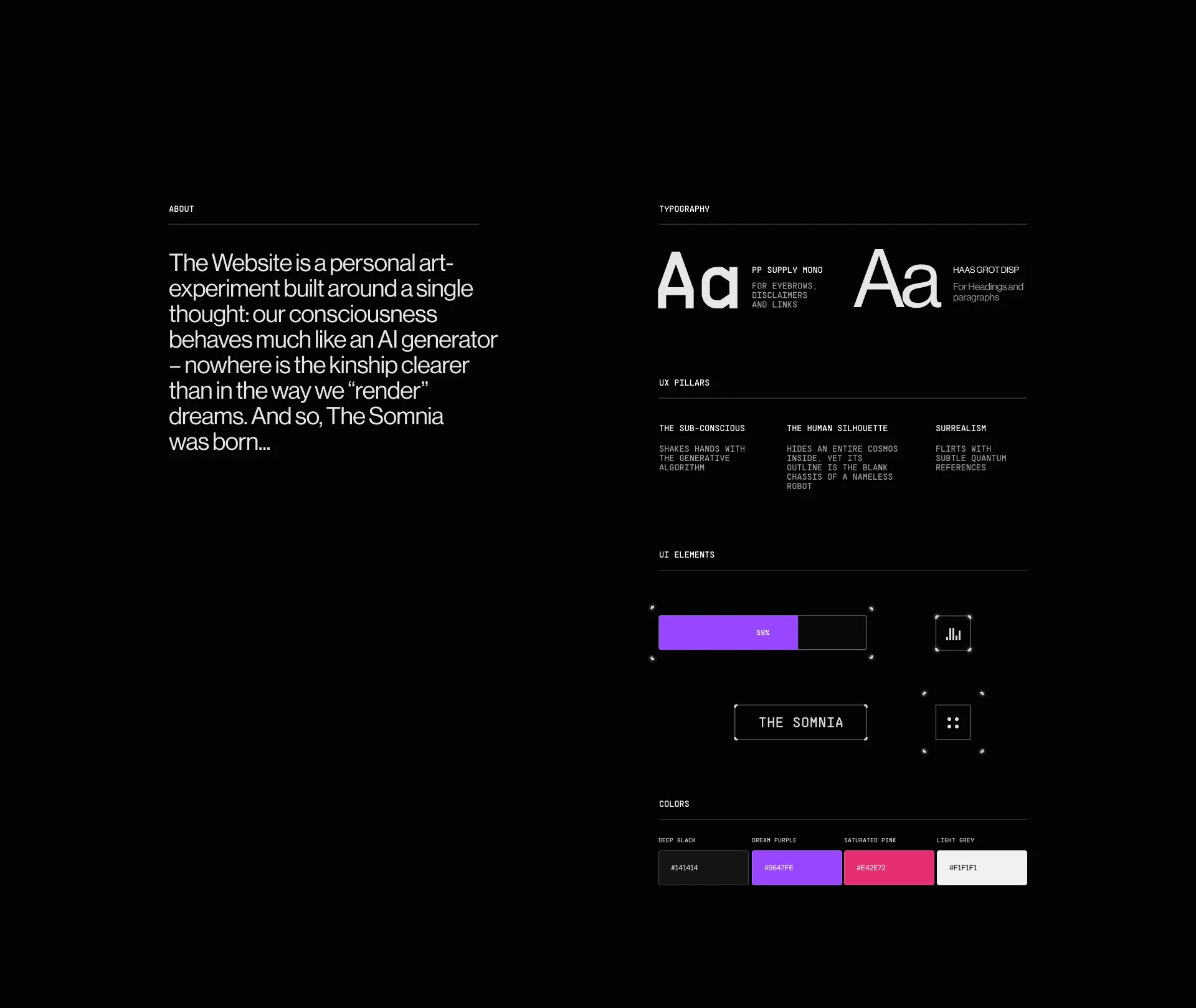 The Somnia - Website — Изображение №3 — Интерфейсы на Dprofile