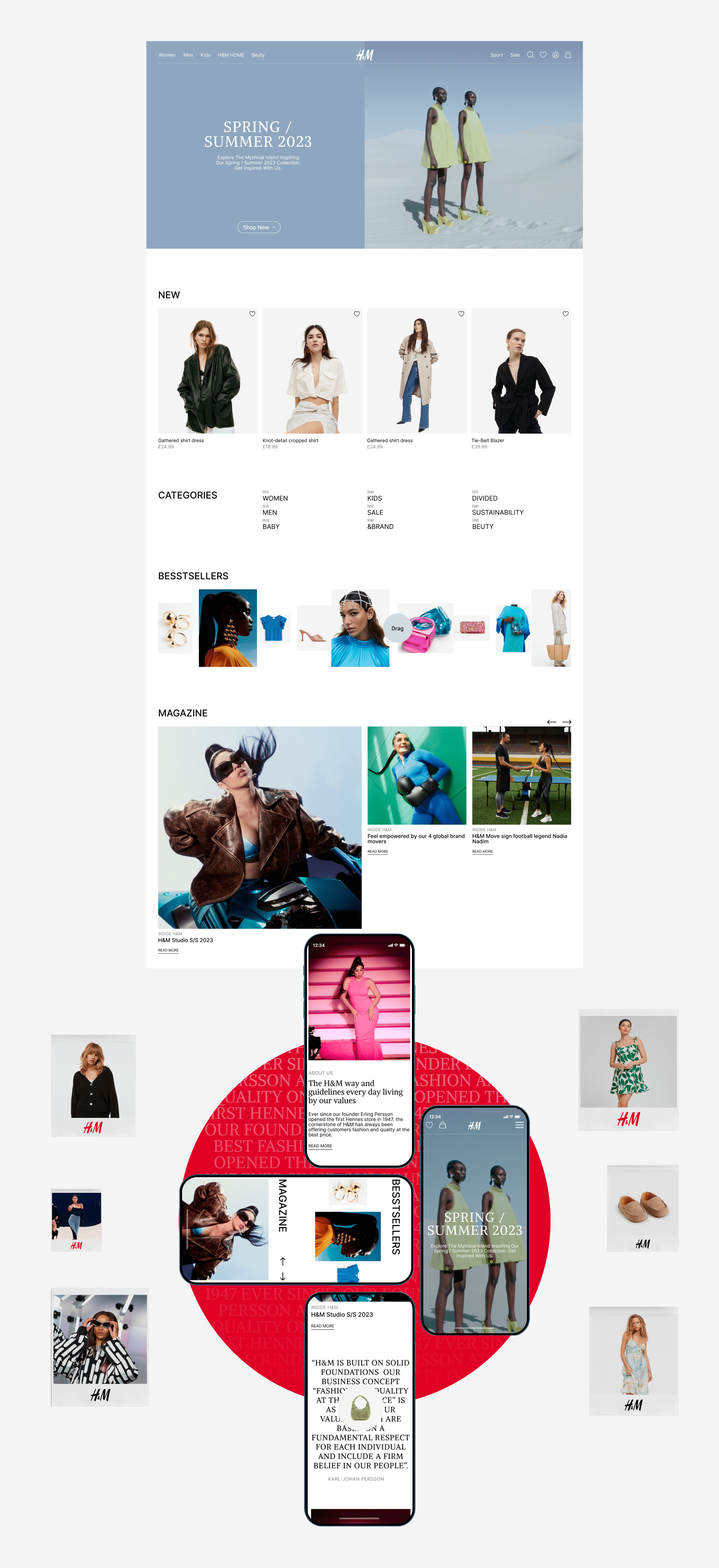 H&M | E-COMMERCE REDESIGN — Изображение №3 — Интерфейсы, Графика на Dprofile