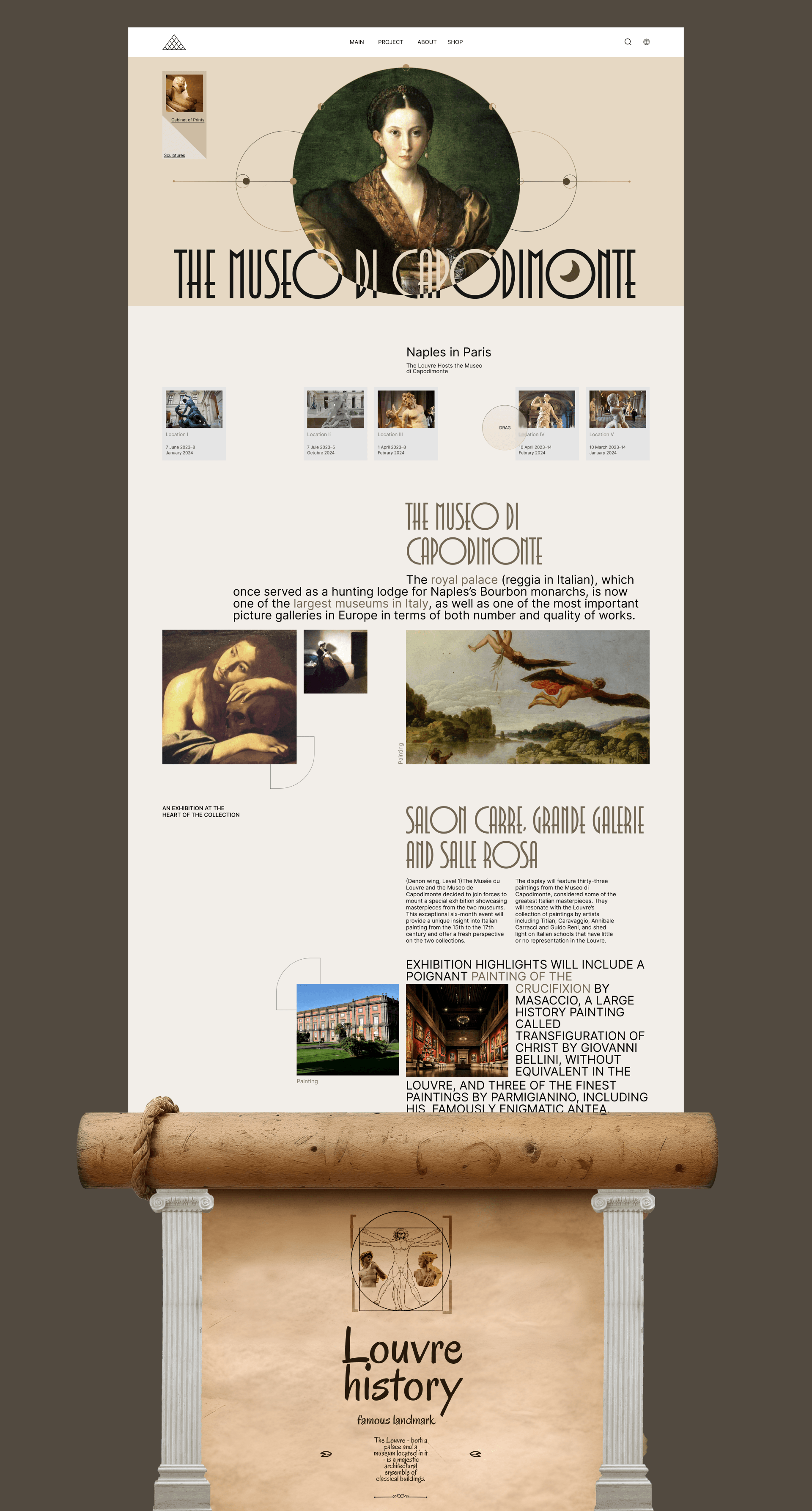 LOUVRE. Corporate website — Изображение №3 — Интерфейсы, Графика на Dprofile