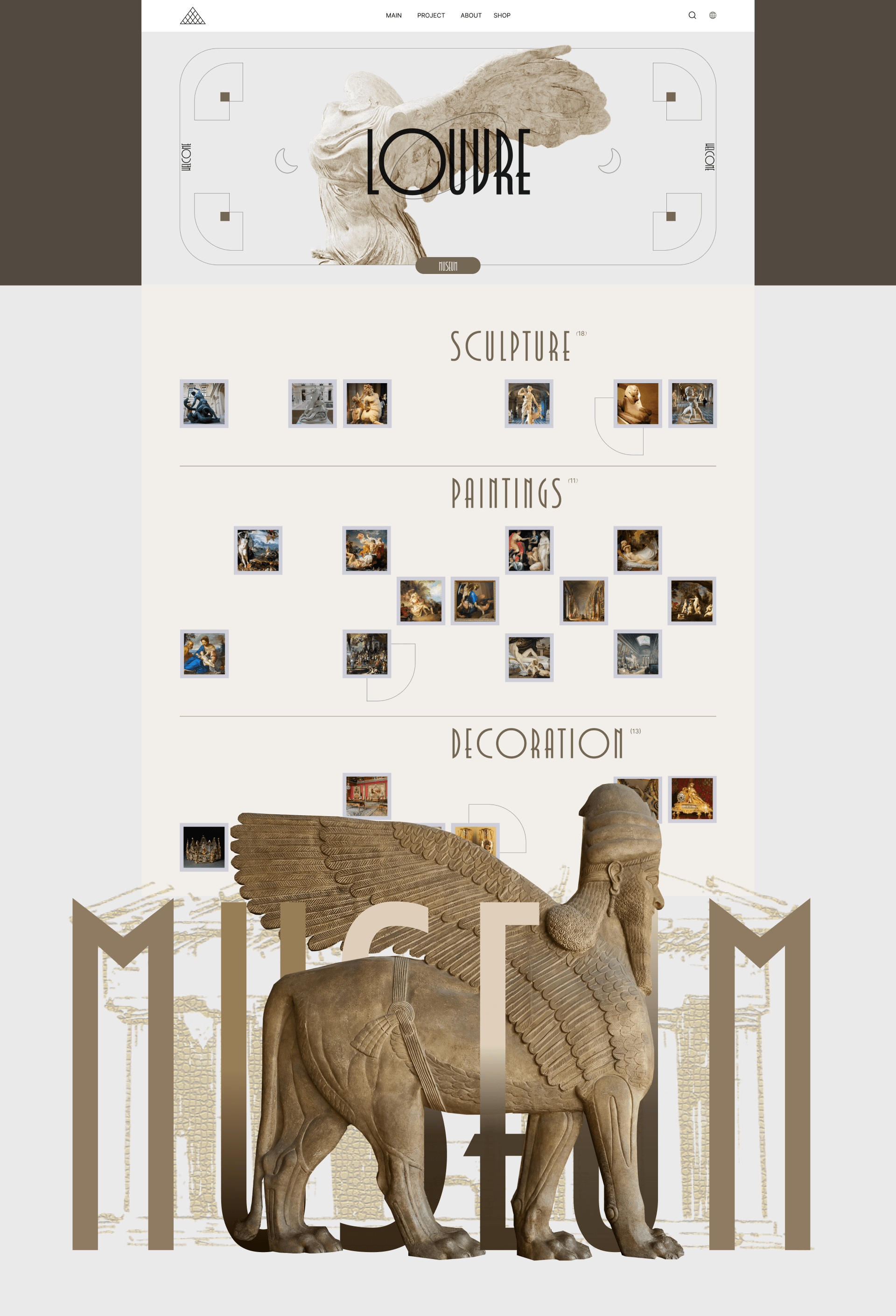 LOUVRE. Corporate website — Изображение №4 — Интерфейсы, Графика на Dprofile