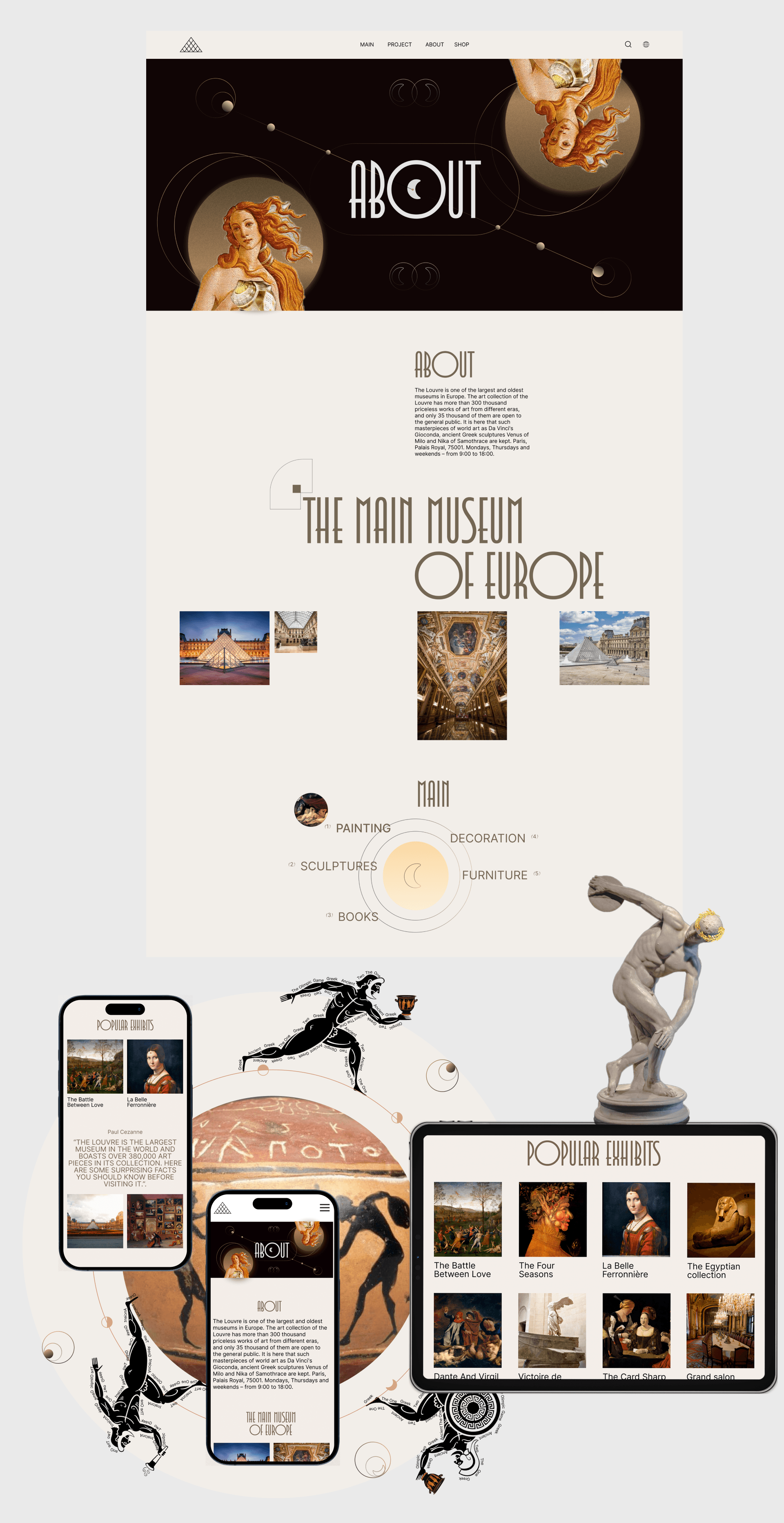 LOUVRE. Corporate website — Изображение №5 — Интерфейсы, Графика на Dprofile