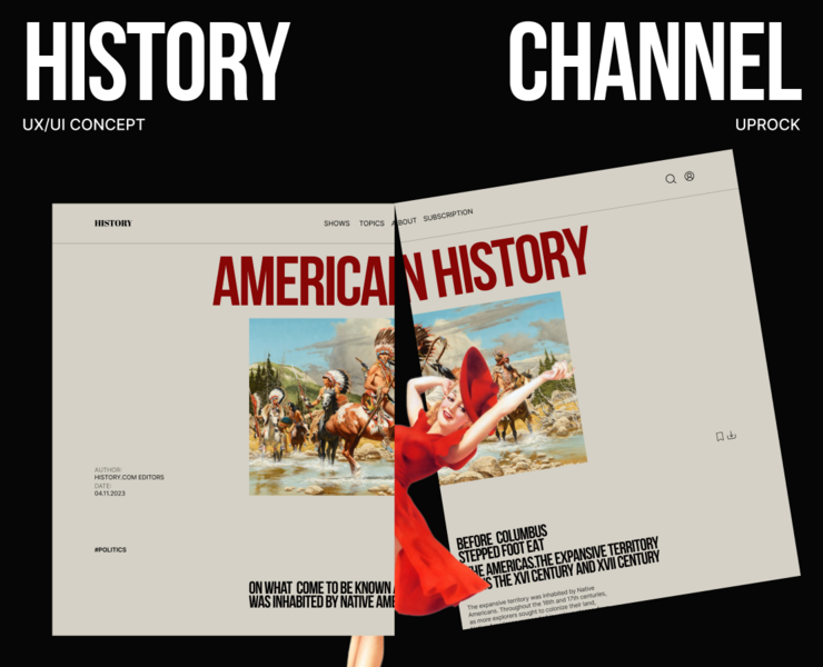 HISTORY CHANNEL website — Интерфейсы на Dprofile