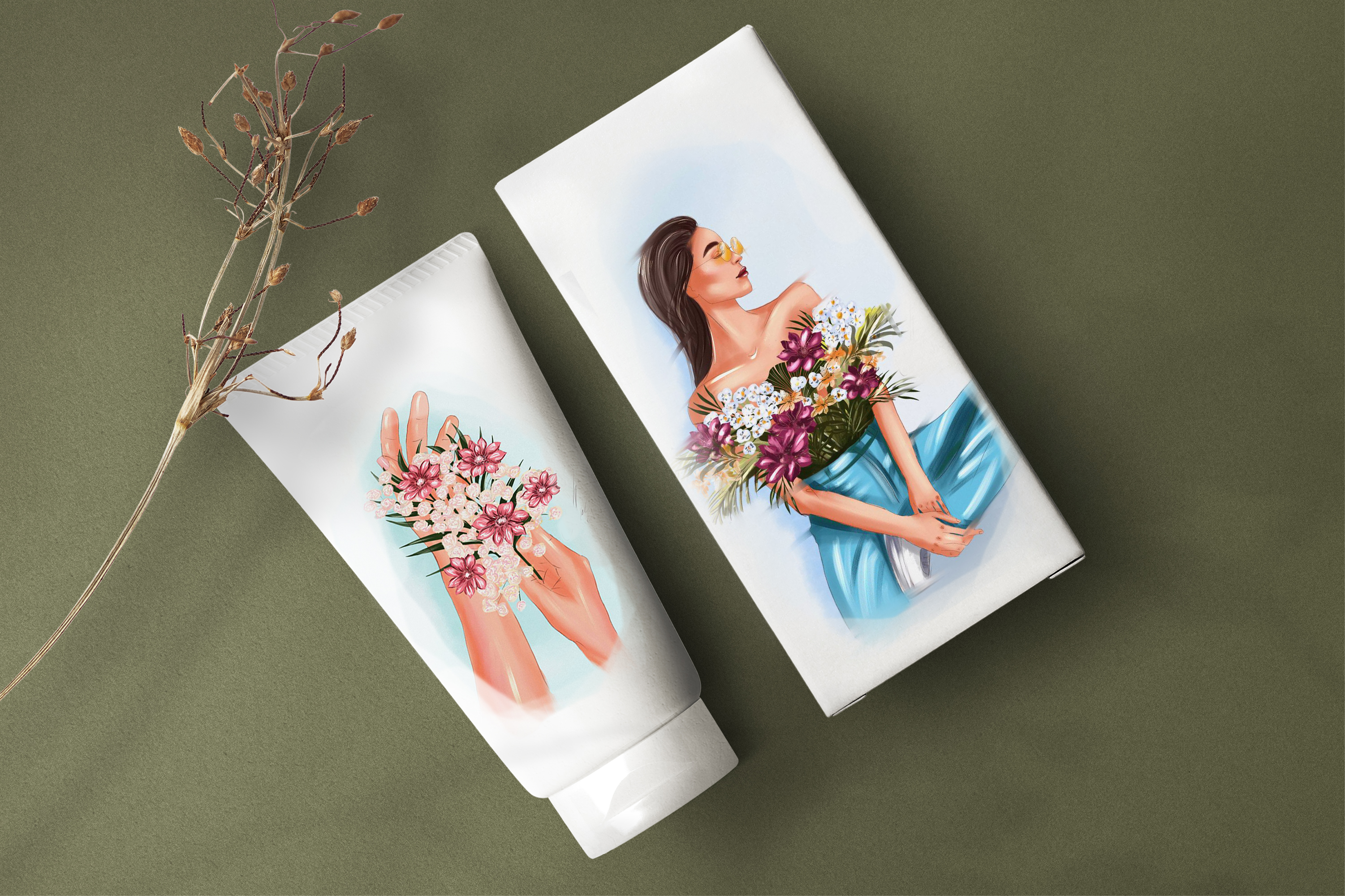Flowers - cosmetics brand character — Изображение №9 — Иллюстрация, Маркетинг на Dprofile
