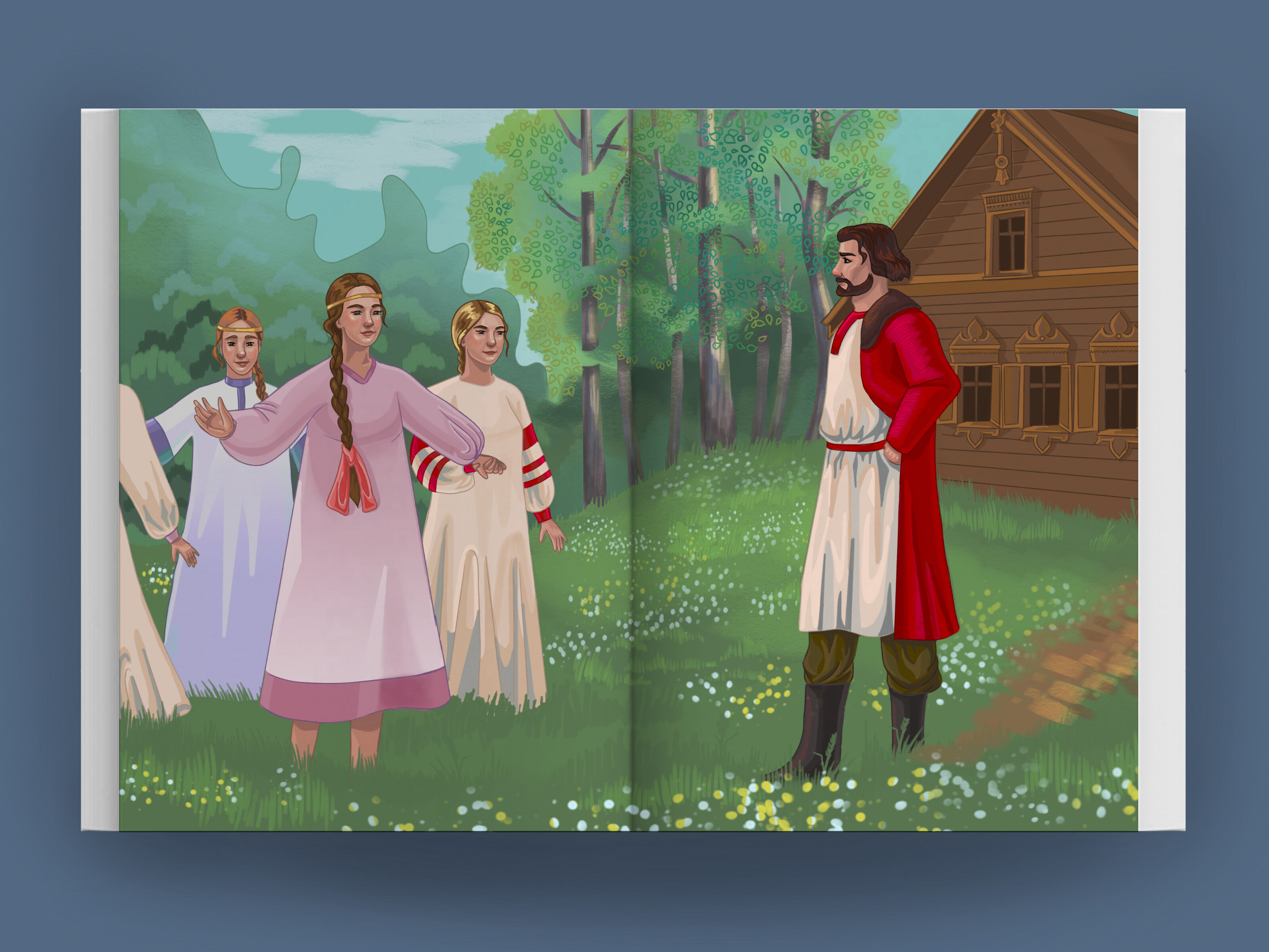 Обложка и серия иллюстраций. Островский "Снегурочка" — Изображение №4 — Иллюстрация, Графика на Dprofile