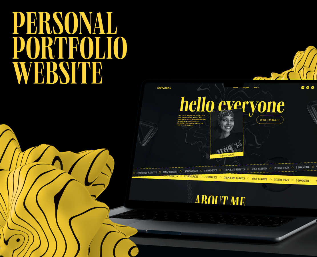 PERSONAL PORTFOLIO WEBSITE UI UX — Интерфейсы, Брендинг на Dprofile