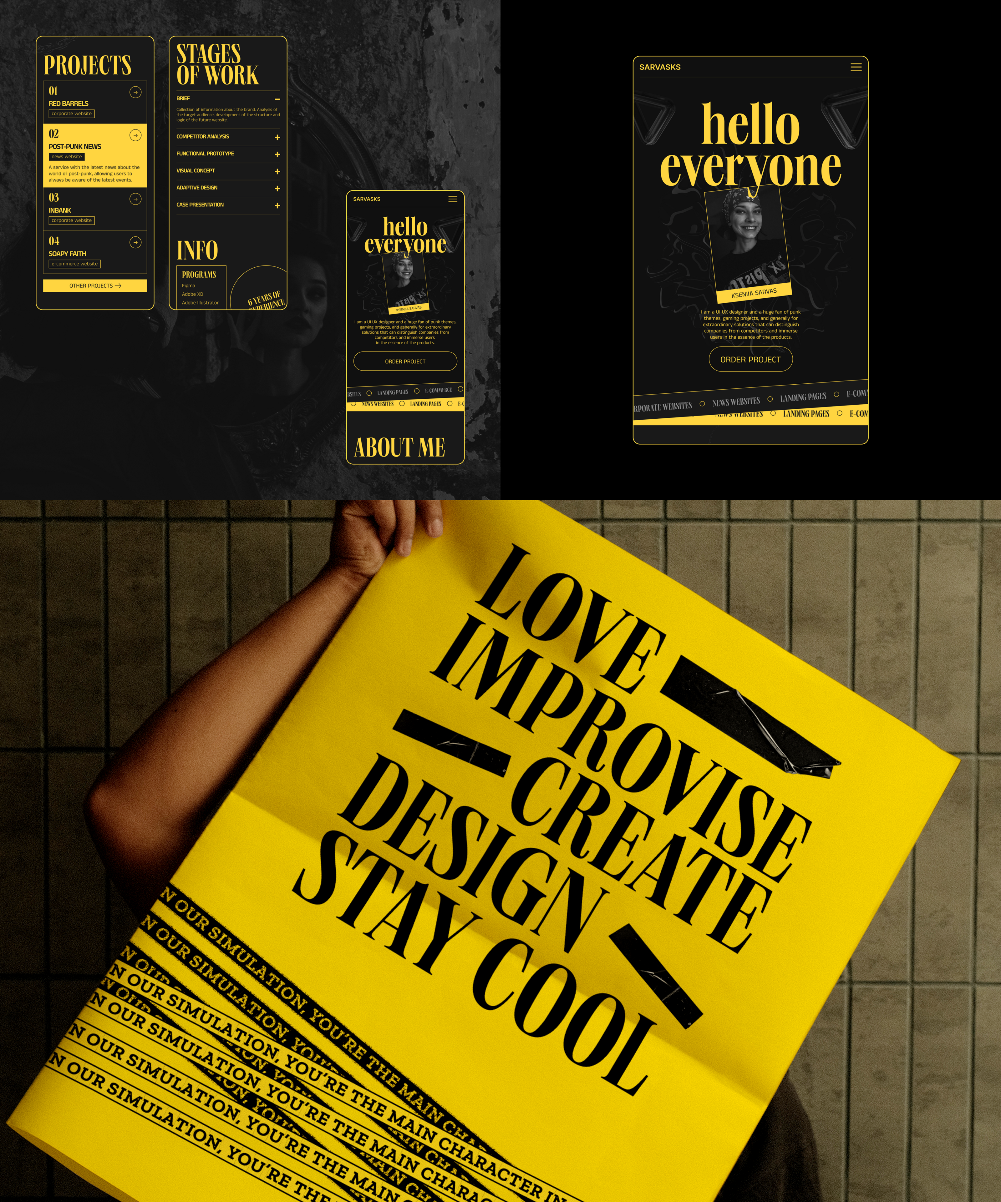 PERSONAL PORTFOLIO WEBSITE UI UX — Изображение №3 — Брендинг, Интерфейсы на Dprofile