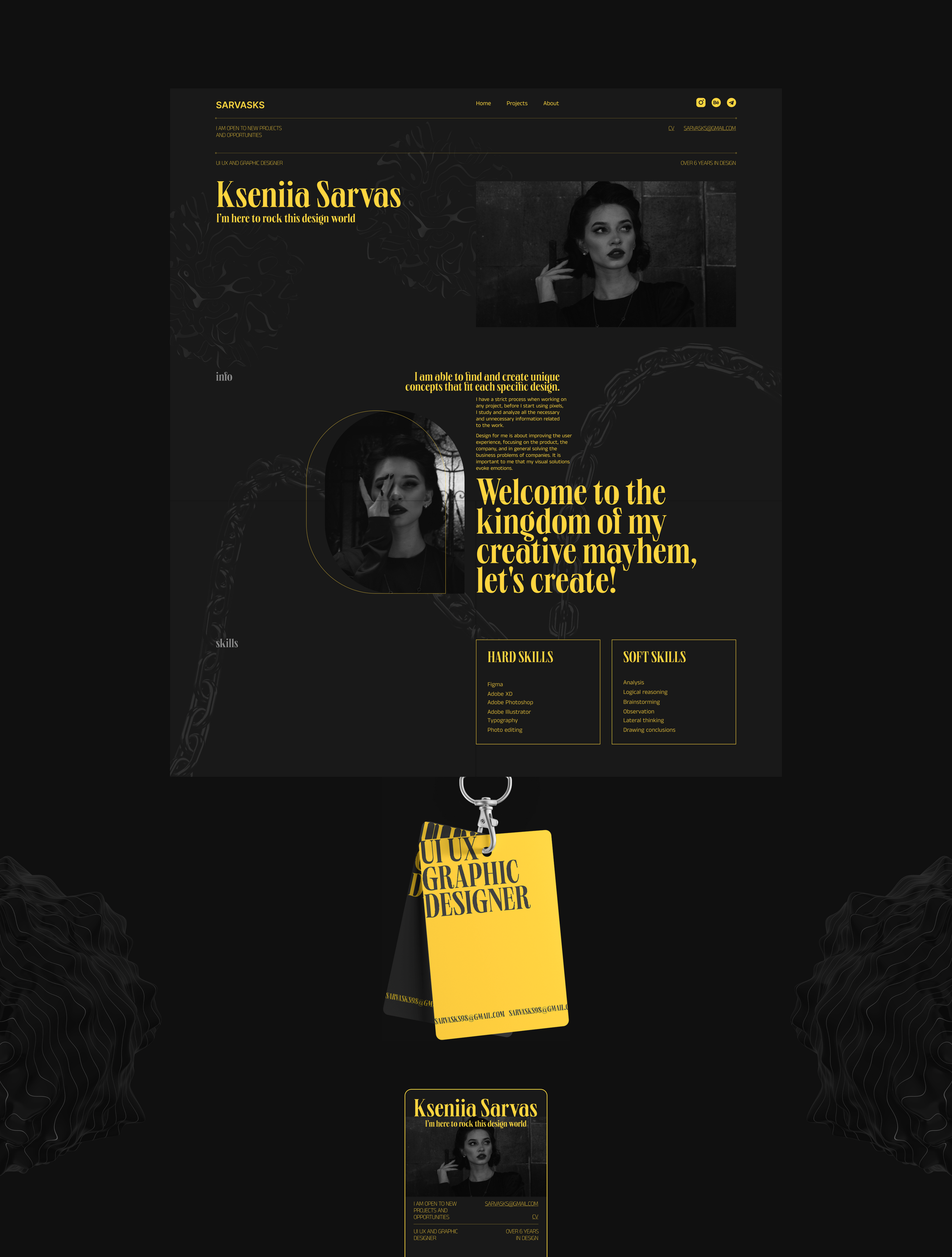 PERSONAL PORTFOLIO WEBSITE UI UX — Изображение №8 — Брендинг, Интерфейсы на Dprofile