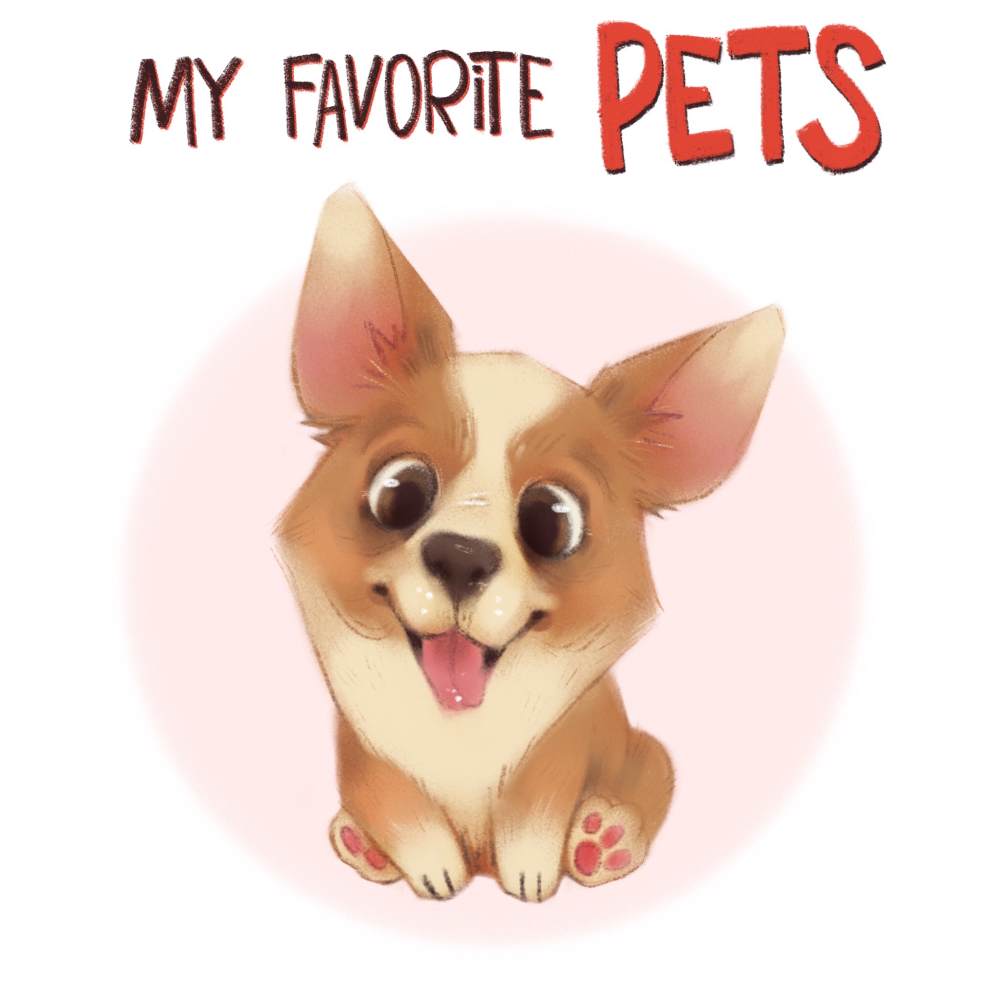 Design of cute pets for children's educational cards — Изображение №1 — Иллюстрация на Dprofile