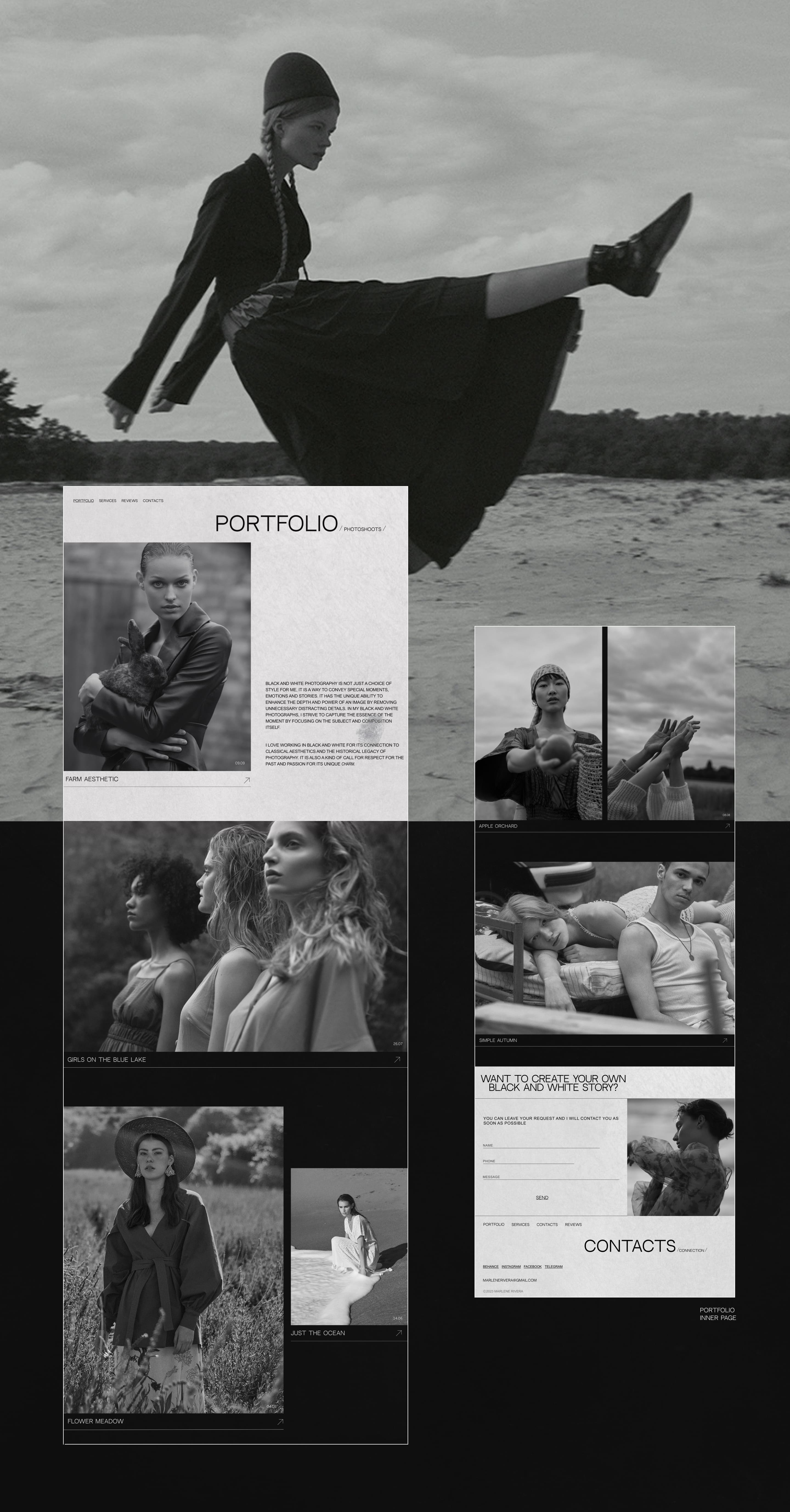 PHOTOGRAPHER MARLENE RIVERA WEBDESIGN CONCEPT — Изображение №4 — Интерфейсы на Dprofile