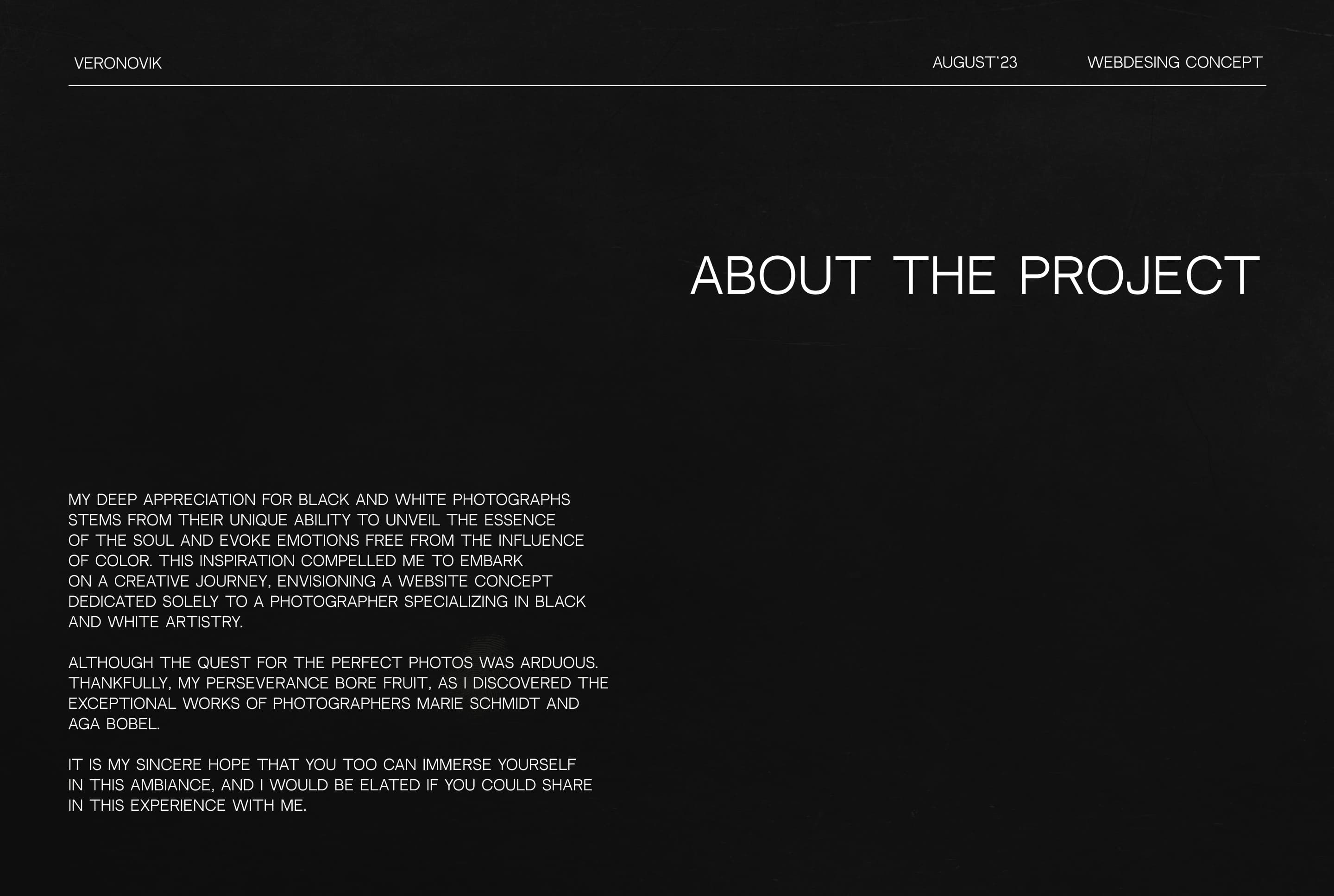 PHOTOGRAPHER MARLENE RIVERA WEBDESIGN CONCEPT — Изображение №2 — Интерфейсы на Dprofile