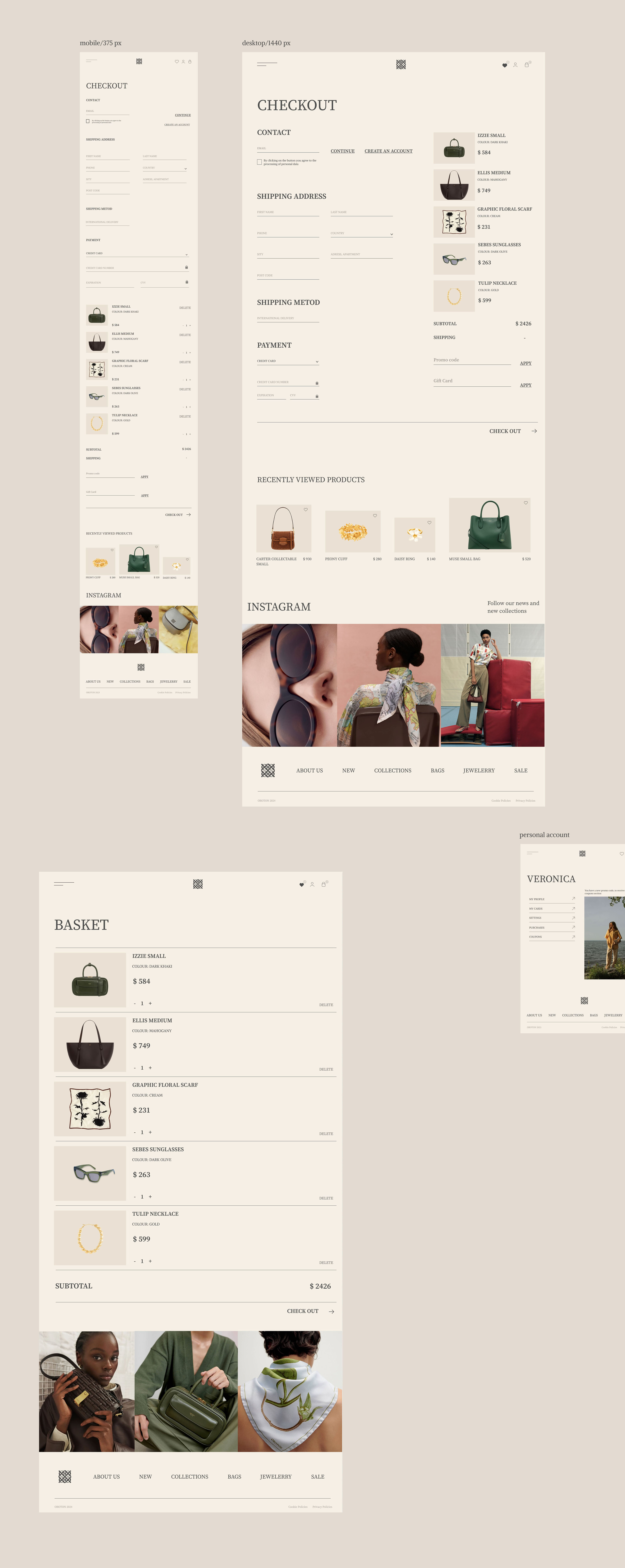 Online store of bags and accessories — Изображение №13 — Интерфейсы на Dprofile