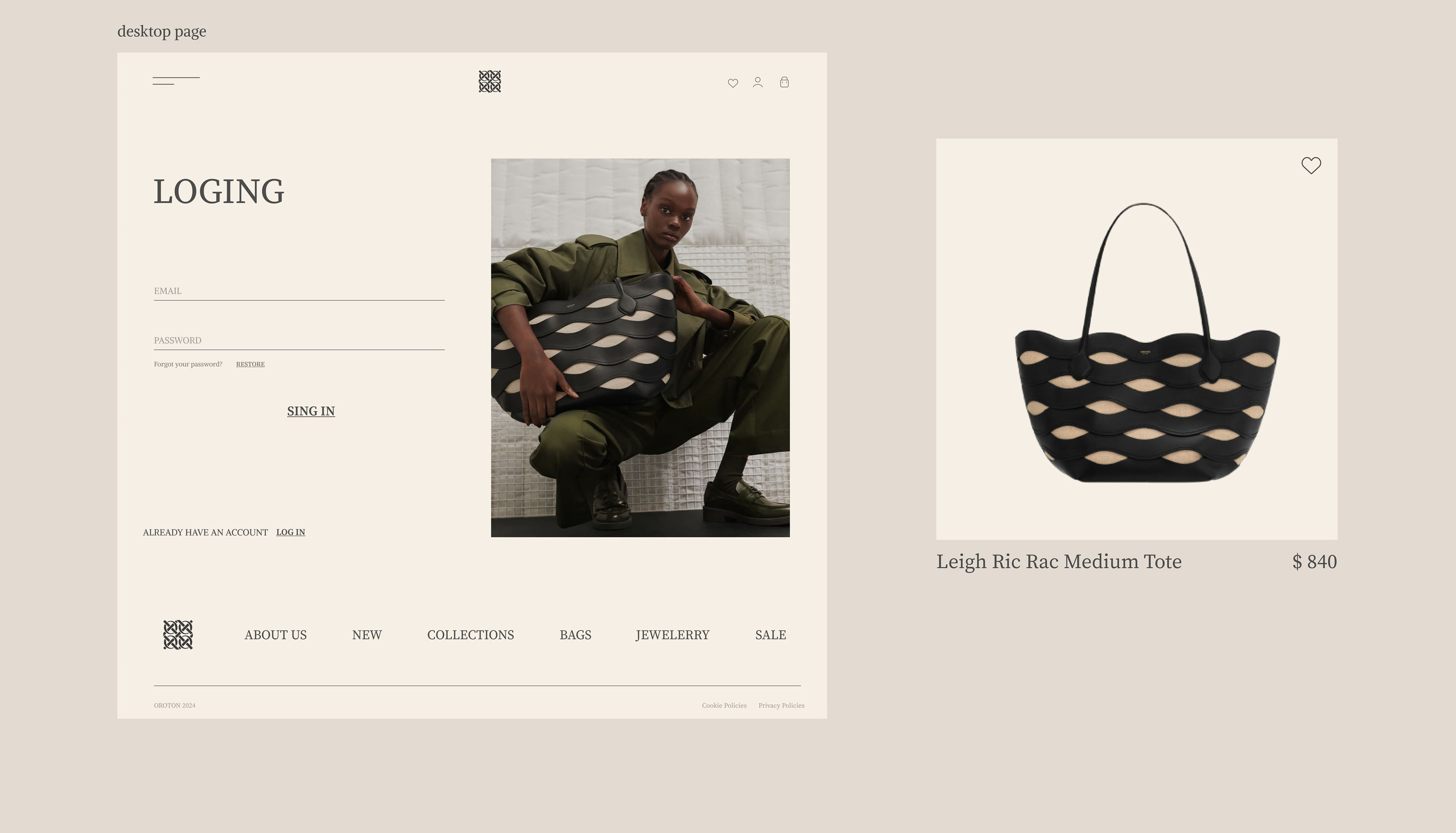 Online store of bags and accessories — Изображение №11 — Интерфейсы на Dprofile