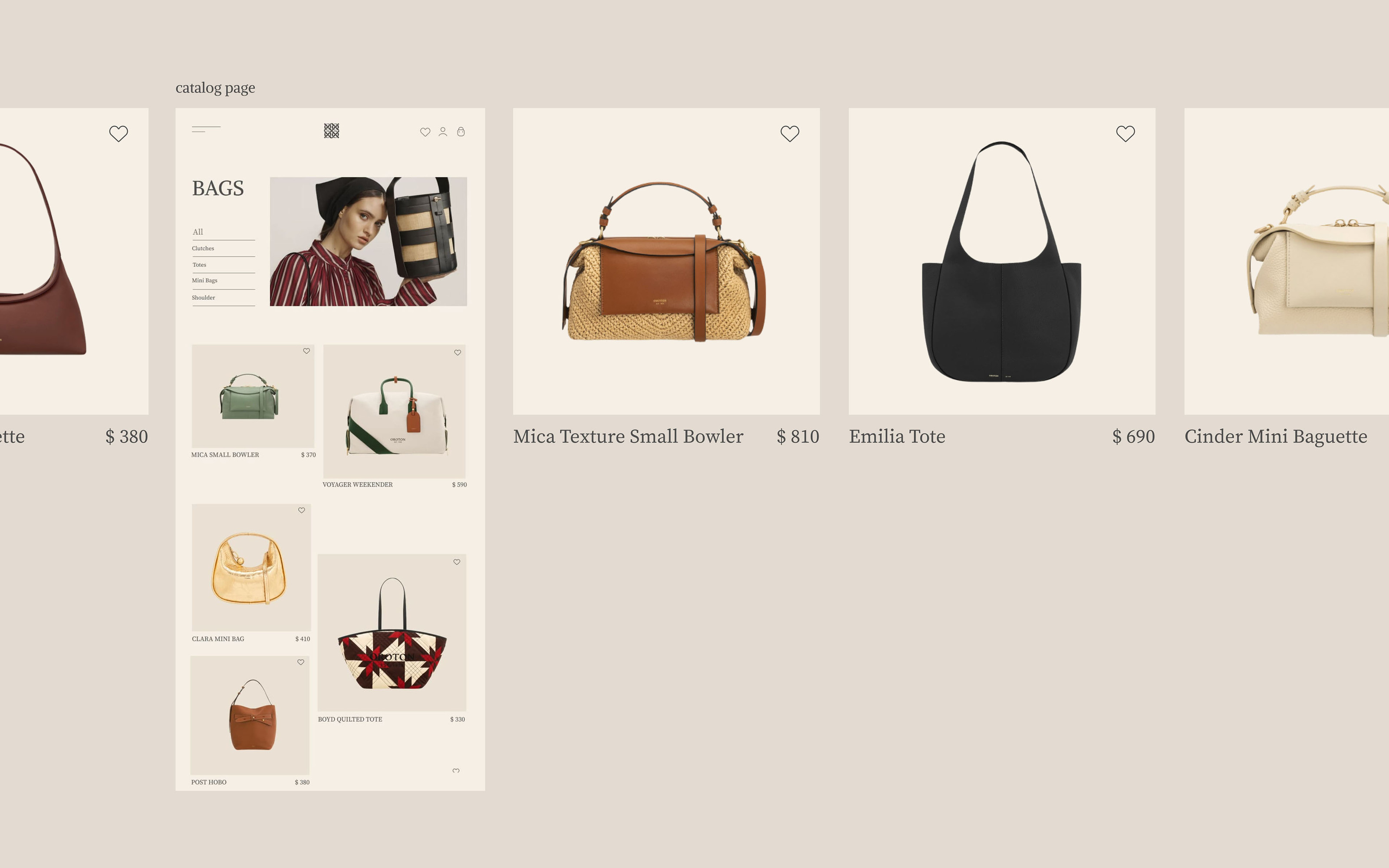 Online store of bags and accessories — Изображение №4 — Интерфейсы на Dprofile