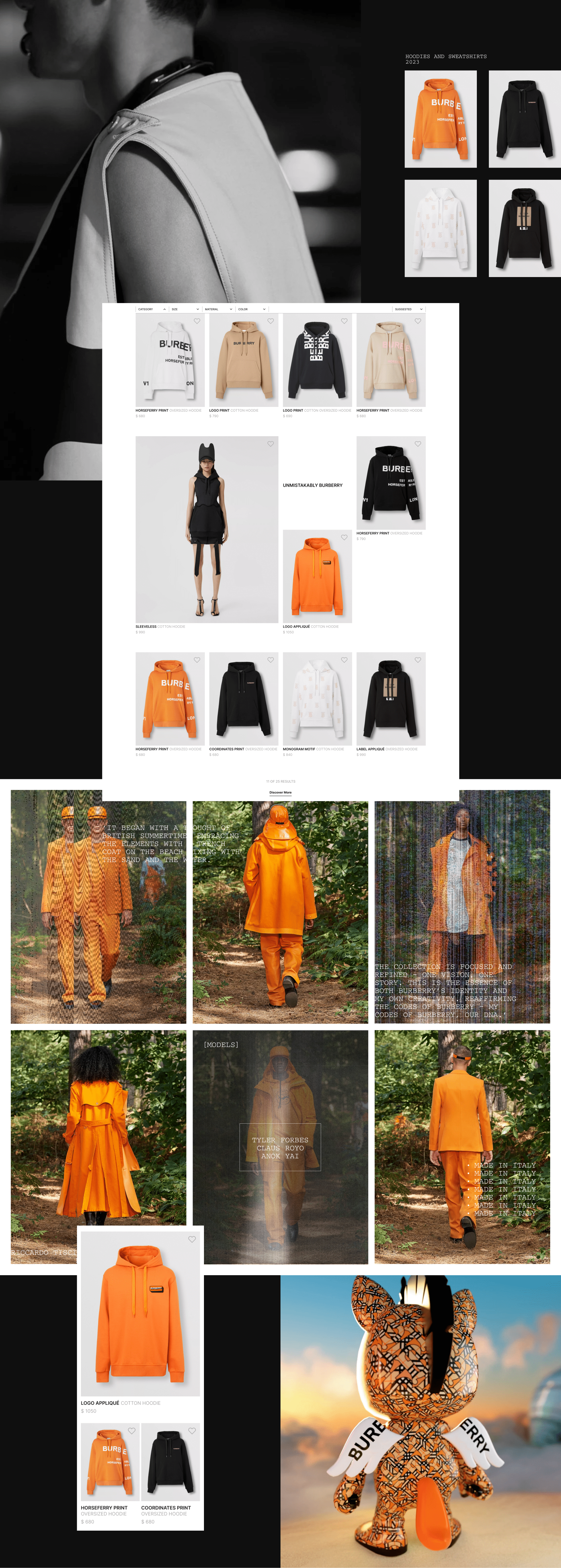 BURBERRY | e-commerce — Изображение №8 — Интерфейсы, Брендинг на Dprofile