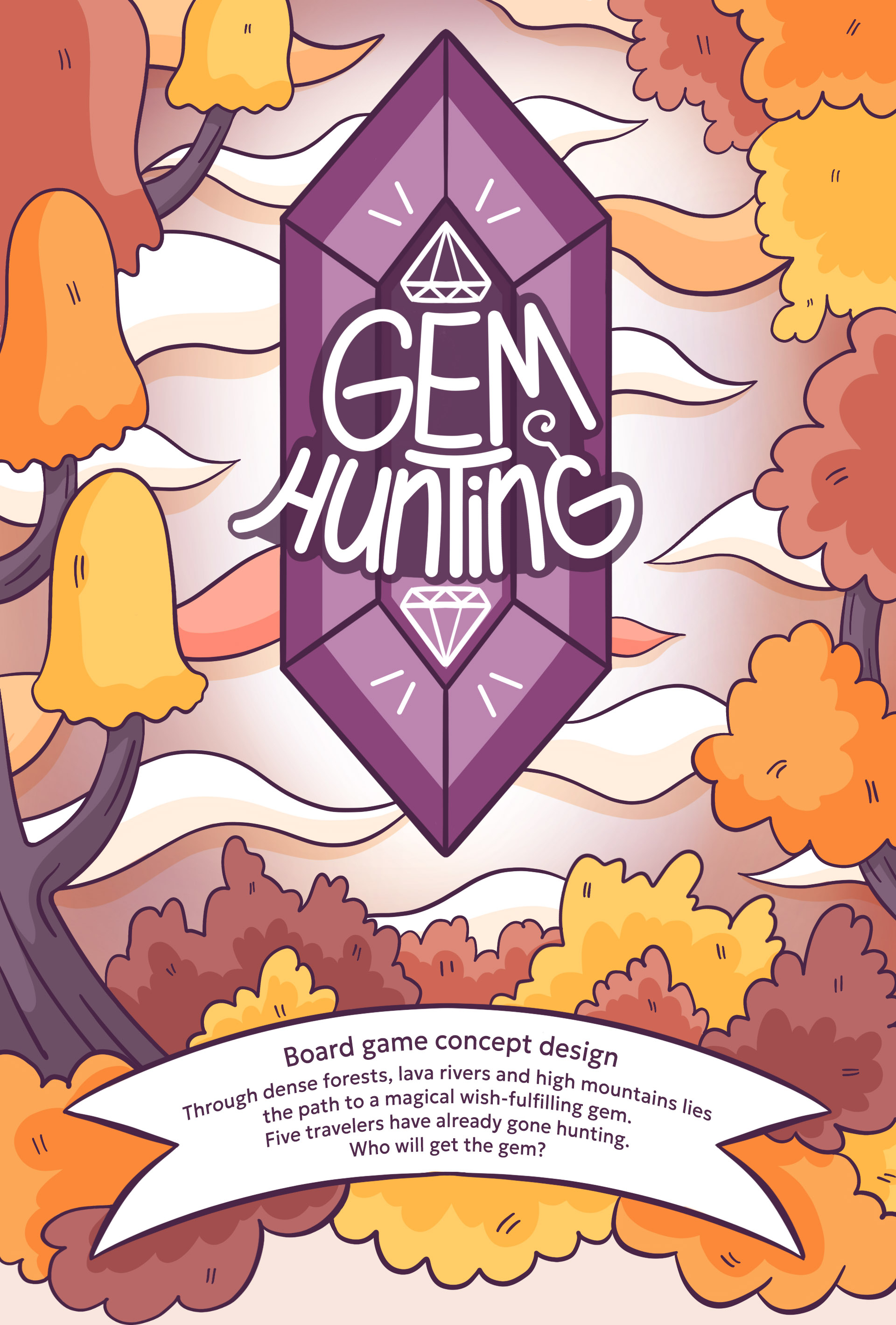 Концепт-проект настольной игры I Gem Hunting — Изображение №1 — Иллюстрация, Графика на Dprofile