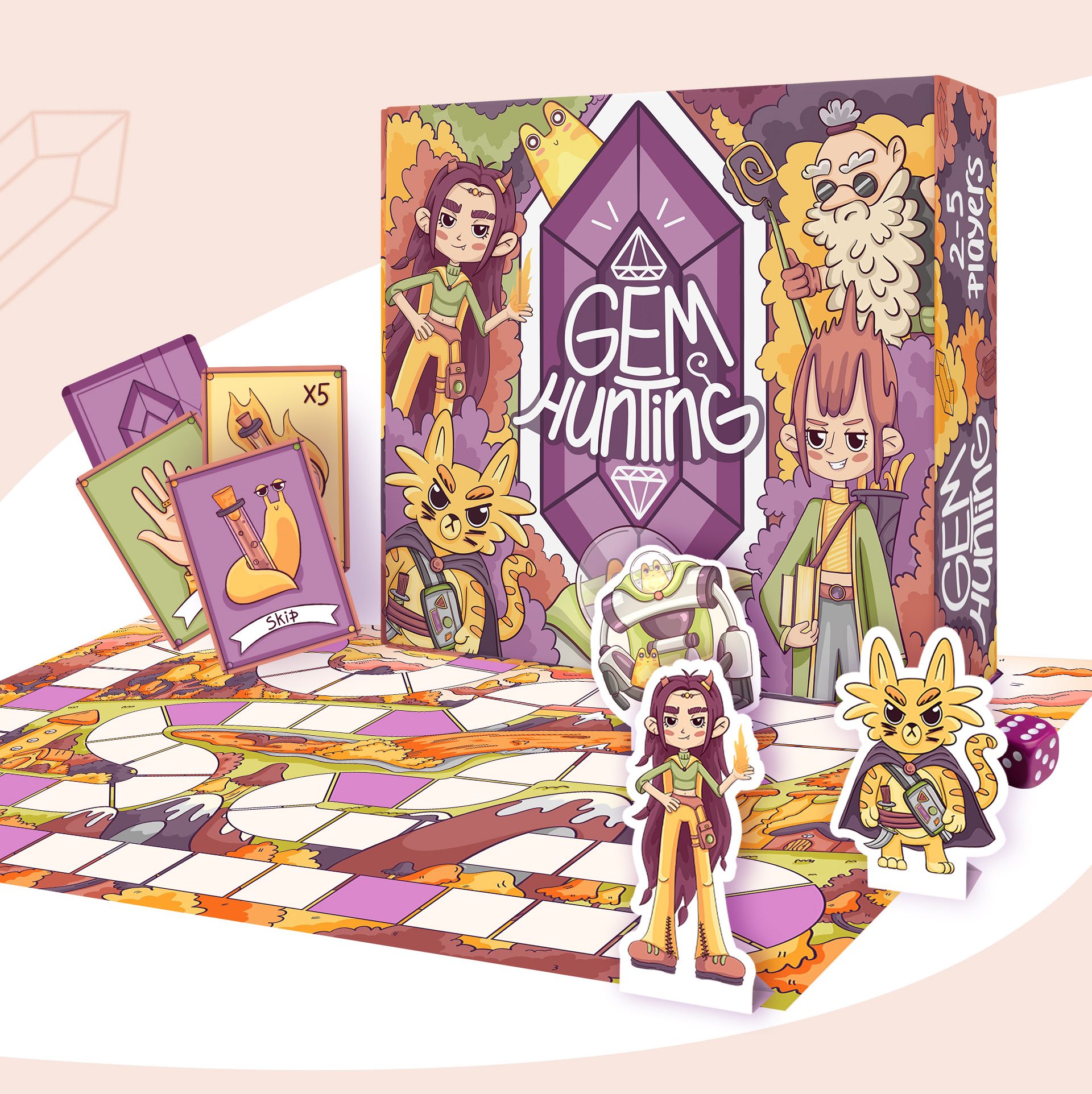 Концепт-проект настольной игры I Gem Hunting — Изображение №6 — Иллюстрация, Графика на Dprofile