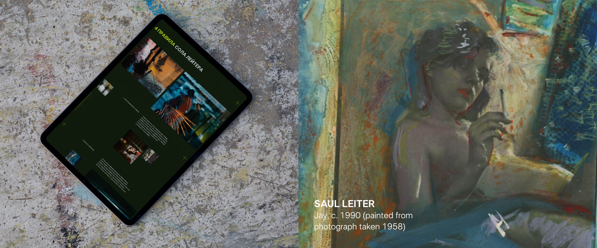 SAUL LEITER | Дизайн и верстка лендинга — Изображение №10 — Интерфейсы на Dprofile